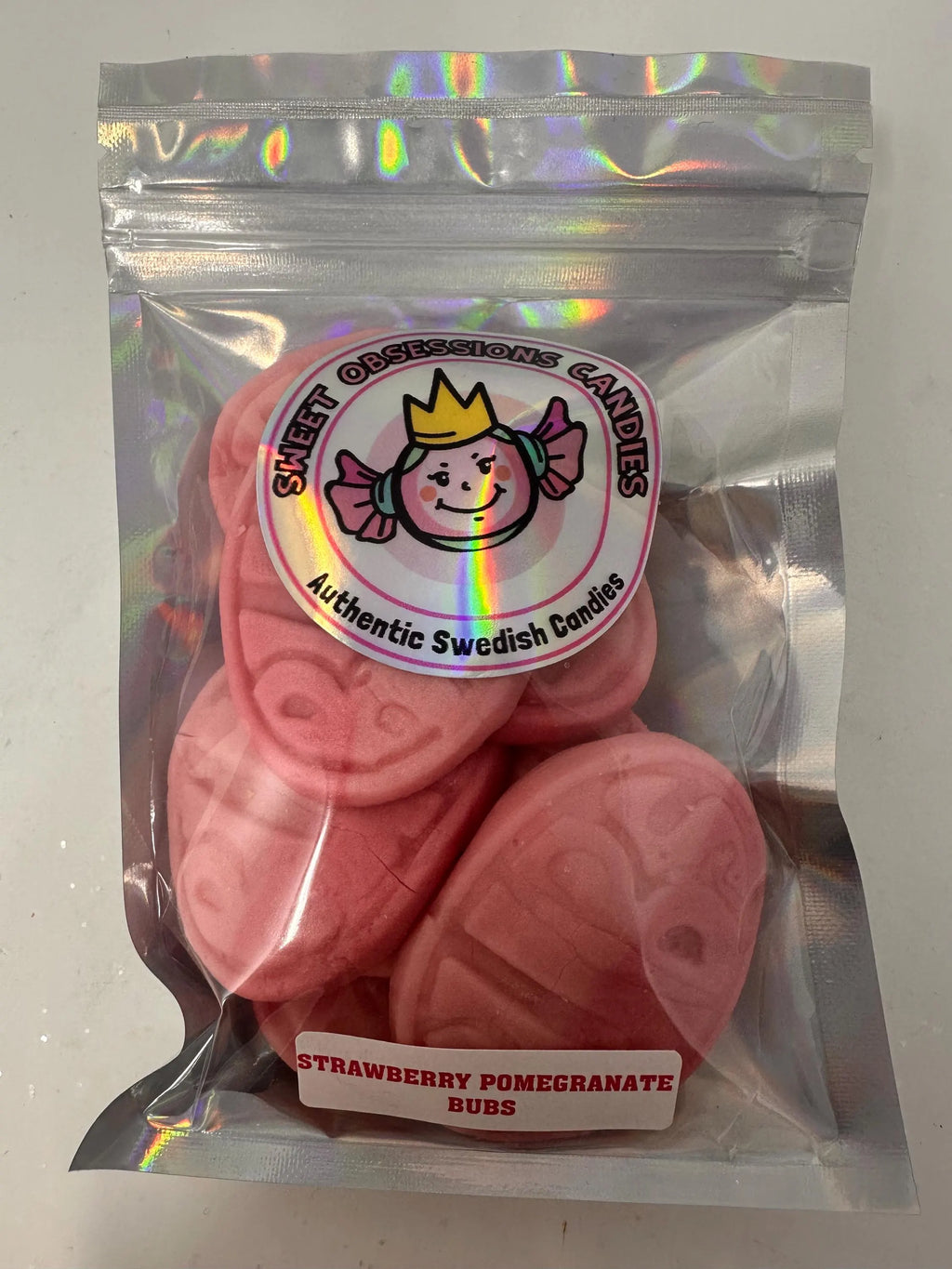 Bubs Strawberry Pomegranate Foam Gummy Ovals, Vegan