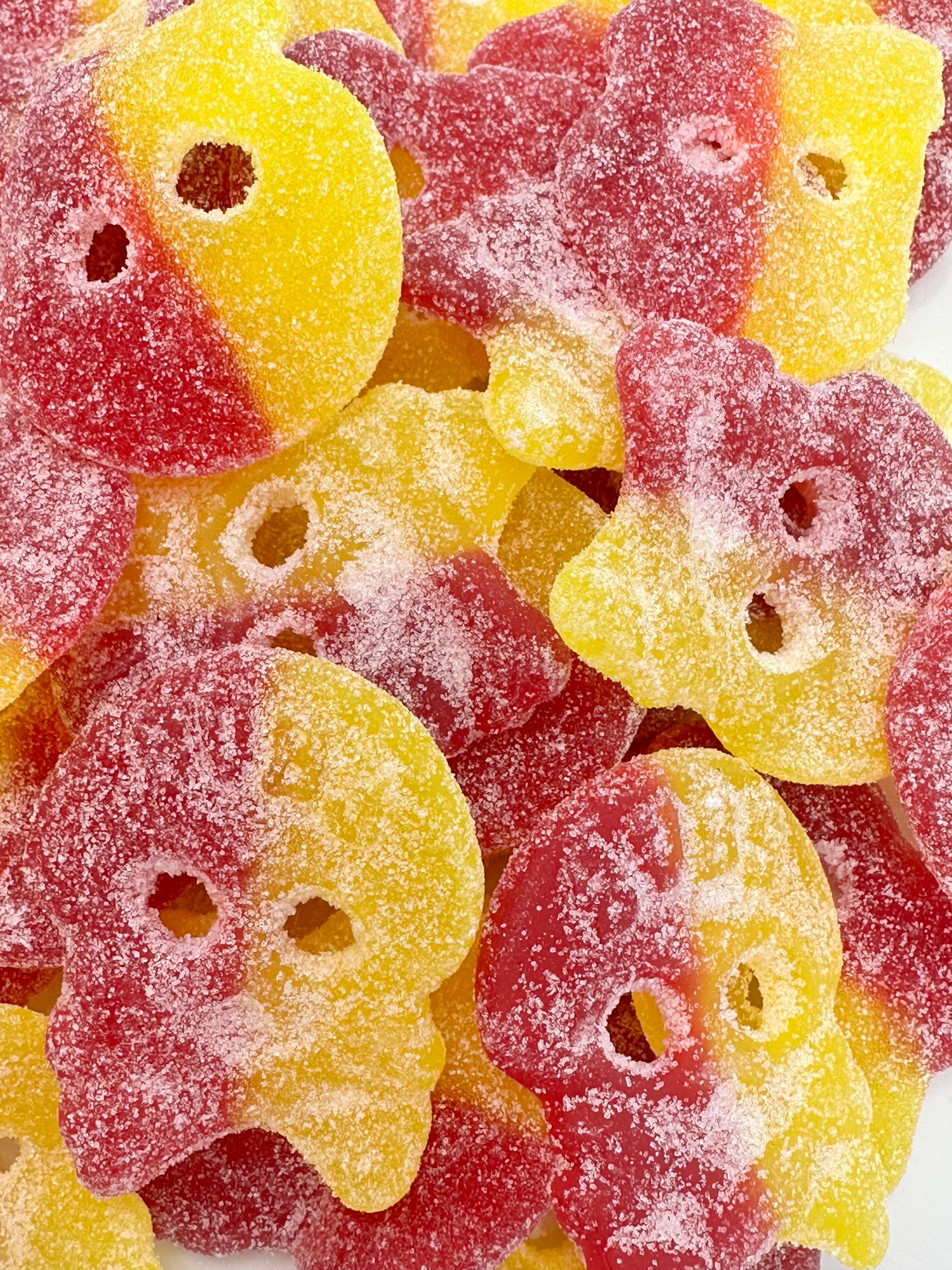 Bubs Swedish Sour Skully Candy: Raspberry-Lemon Fizzy Skulls