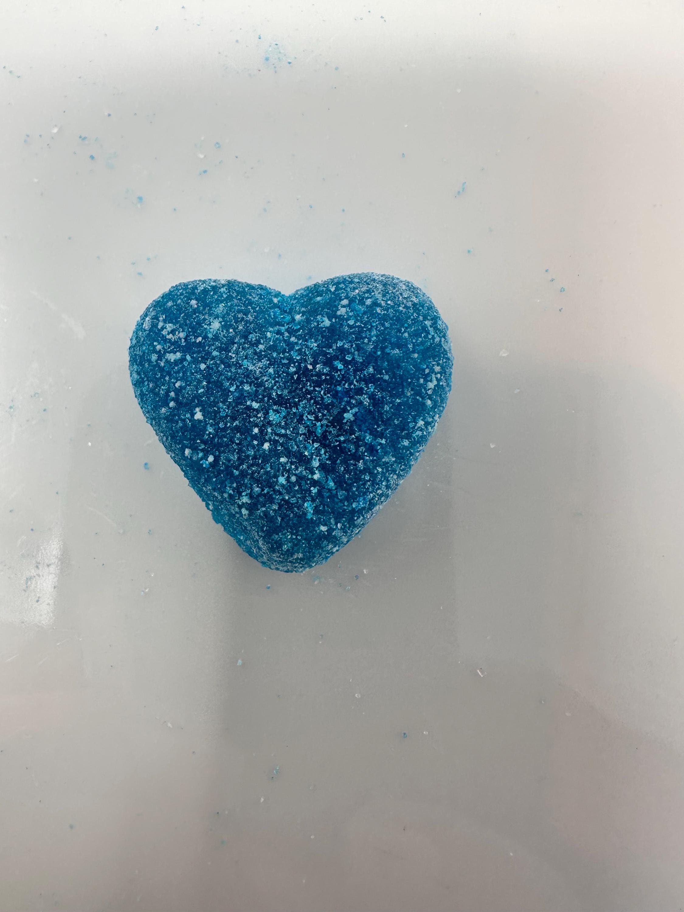 Swedish Blue Raspberry Gummy Hearts: Tart Sugar Candy