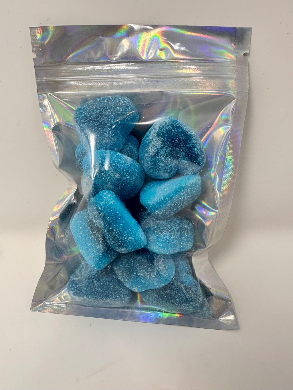 Swedish Blue Raspberry Gummy Hearts: Tart Sugar Candy