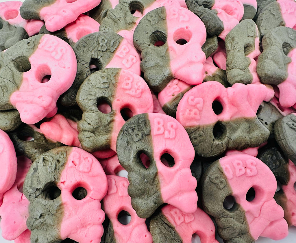 Bubs Swedish Raspberry Licorice Foam Skulls: Vegan Candy