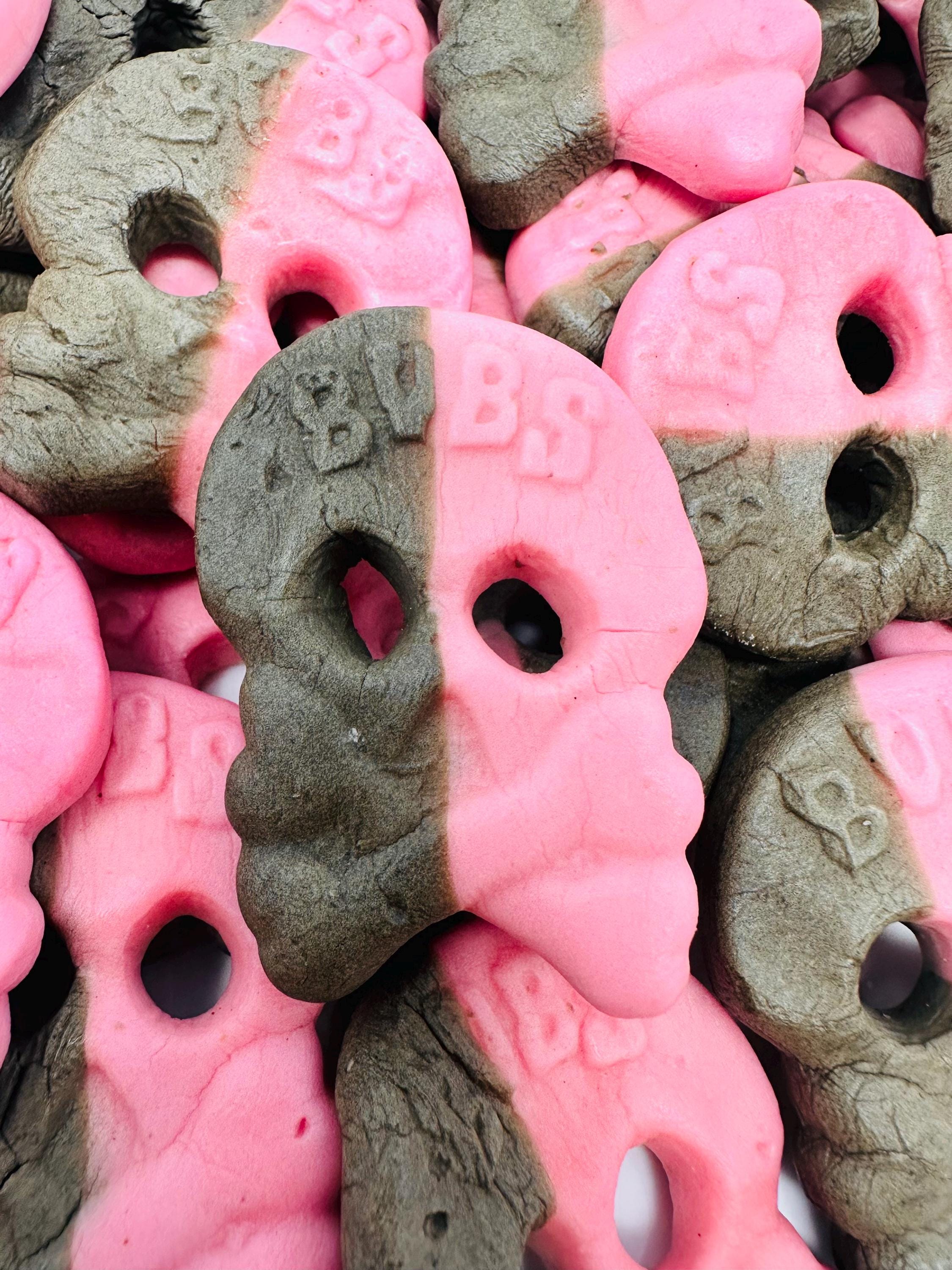 Bubs Swedish Raspberry Licorice Foam Skulls: Vegan Candy