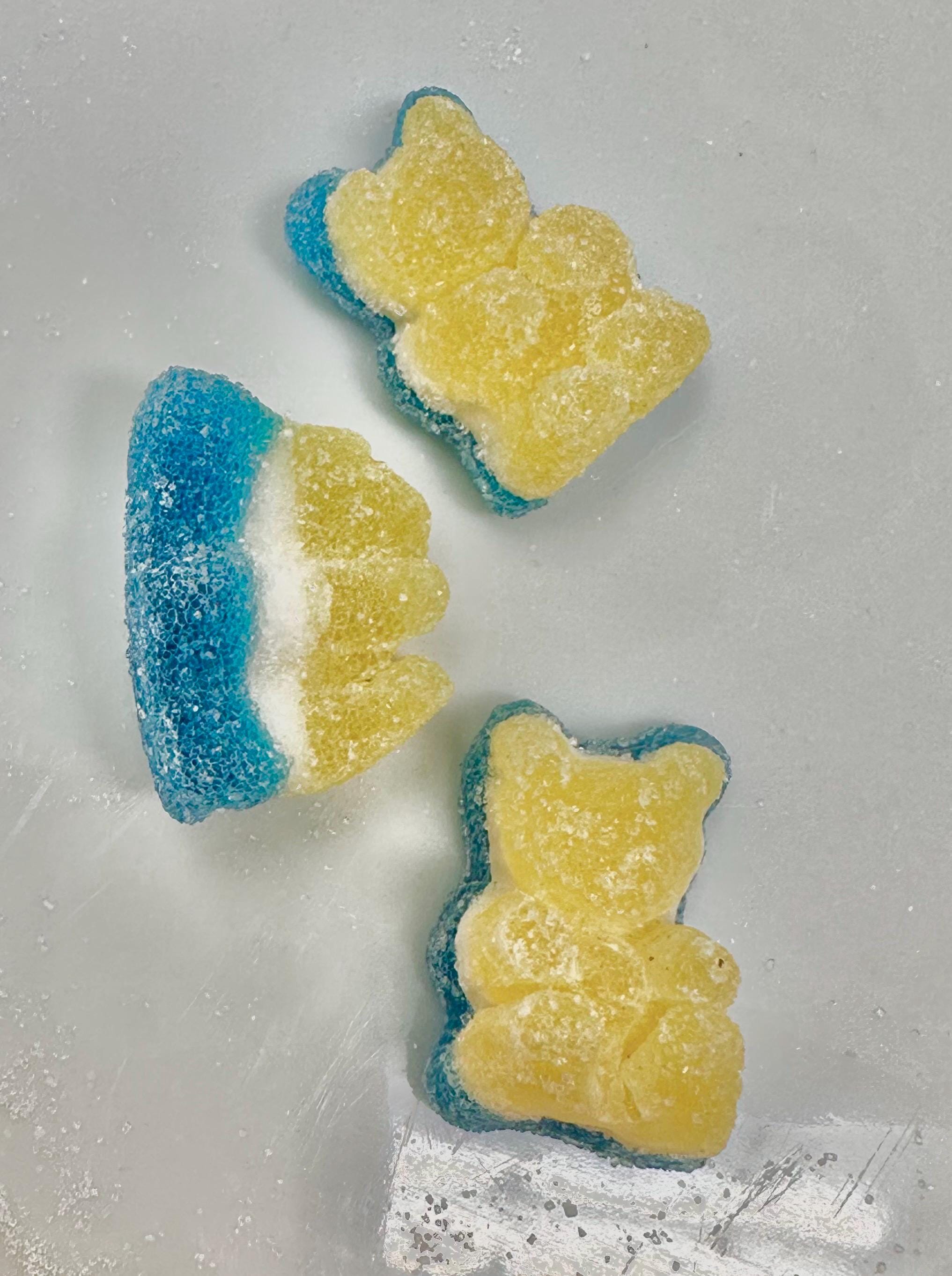 Swedish Blackberry Cheesecake Gummy Bears: Chubby 3-Layer Candy
