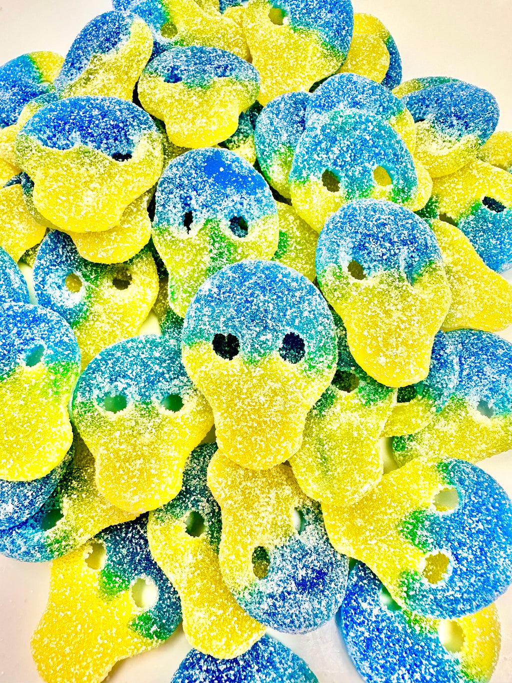 Sour Swedish Skull Gummies: Blue Raspberry Lemon Candy