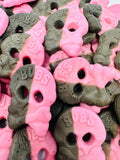 Bubs Swedish Raspberry Licorice Foam Skulls: Vegan Candy
