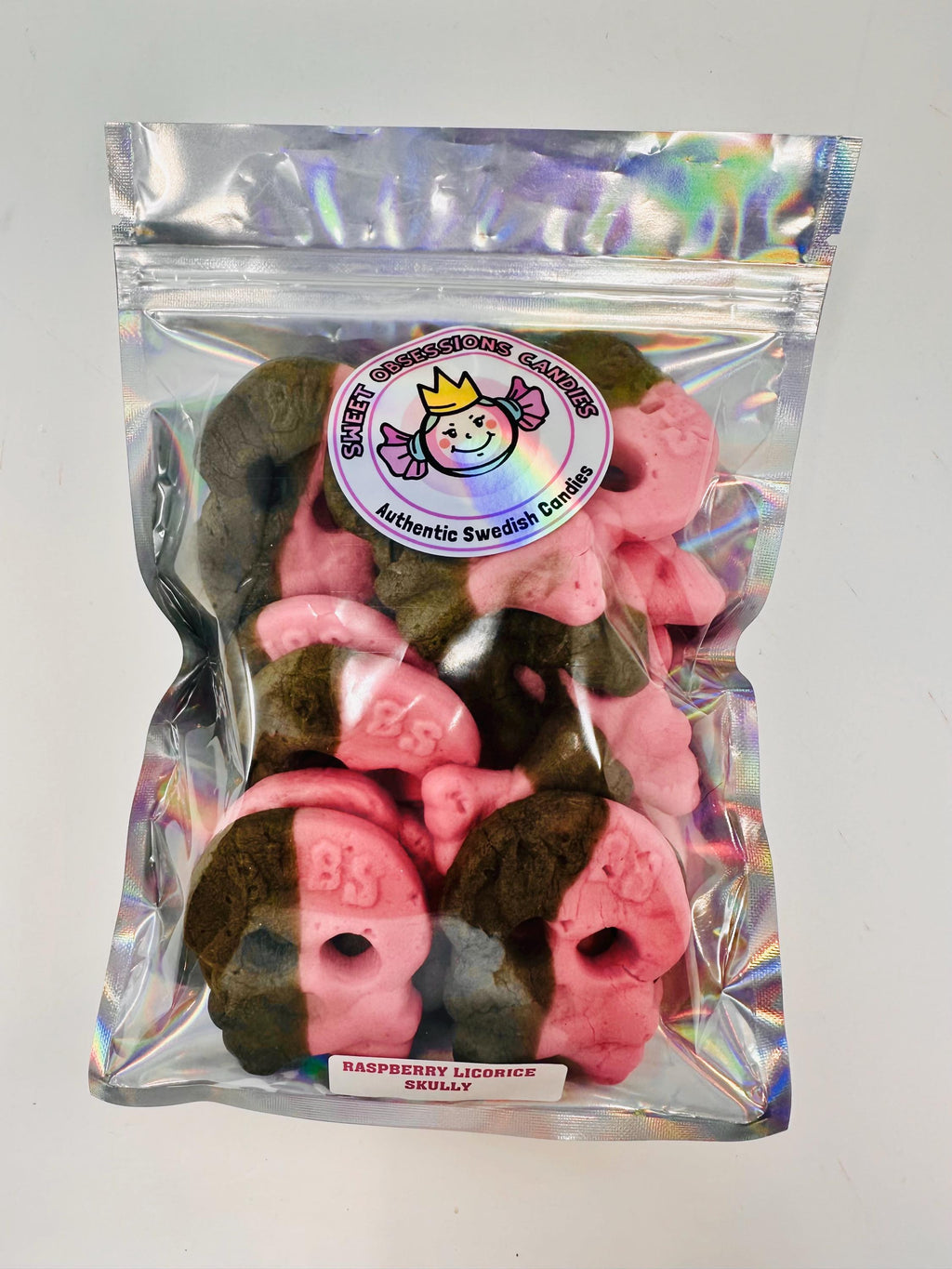 Bubs Swedish Raspberry Licorice Foam Skulls: Vegan Candy