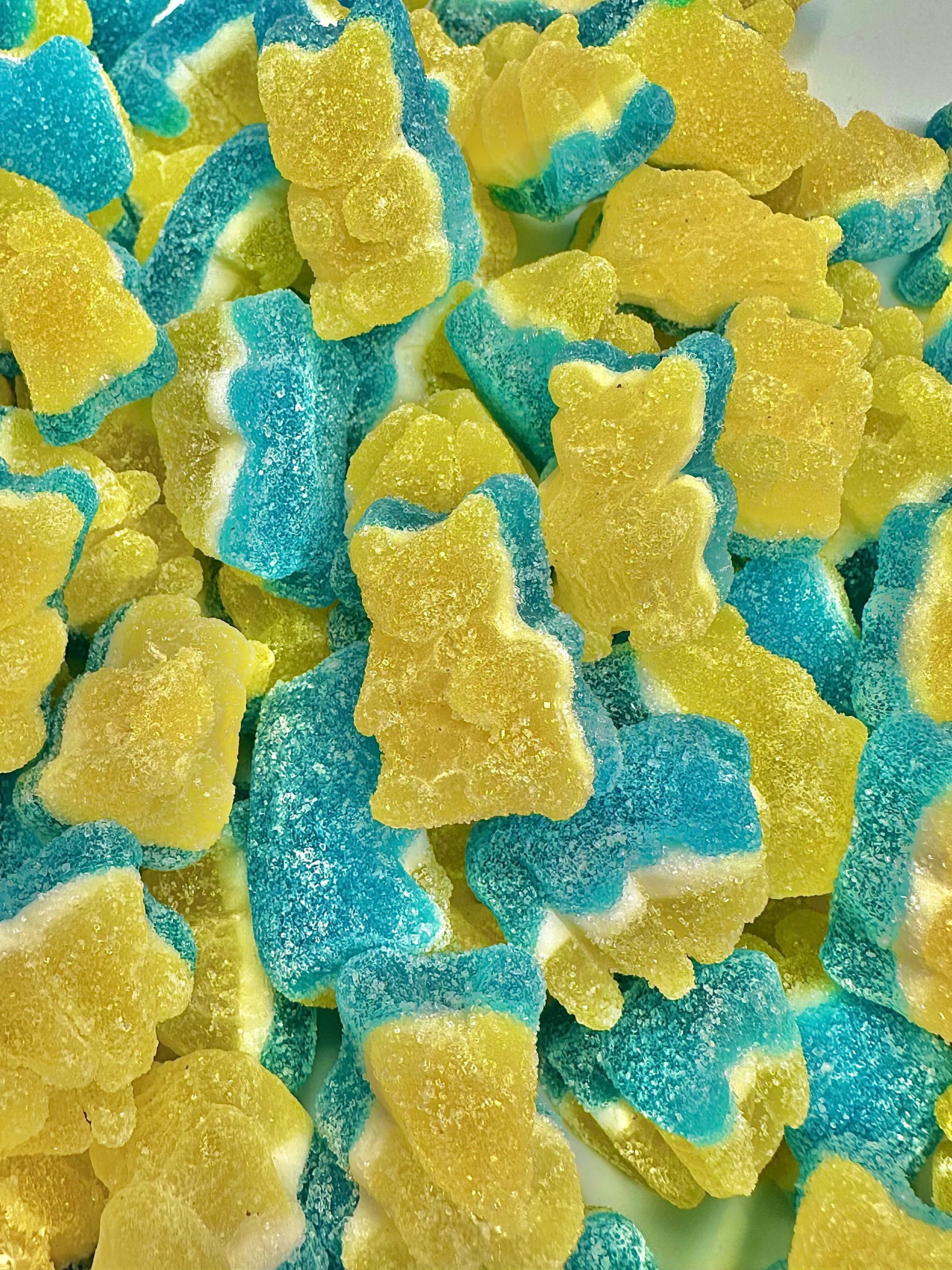 Swedish Blackberry Cheesecake Gummy Bears: Chubby 3-Layer Candy