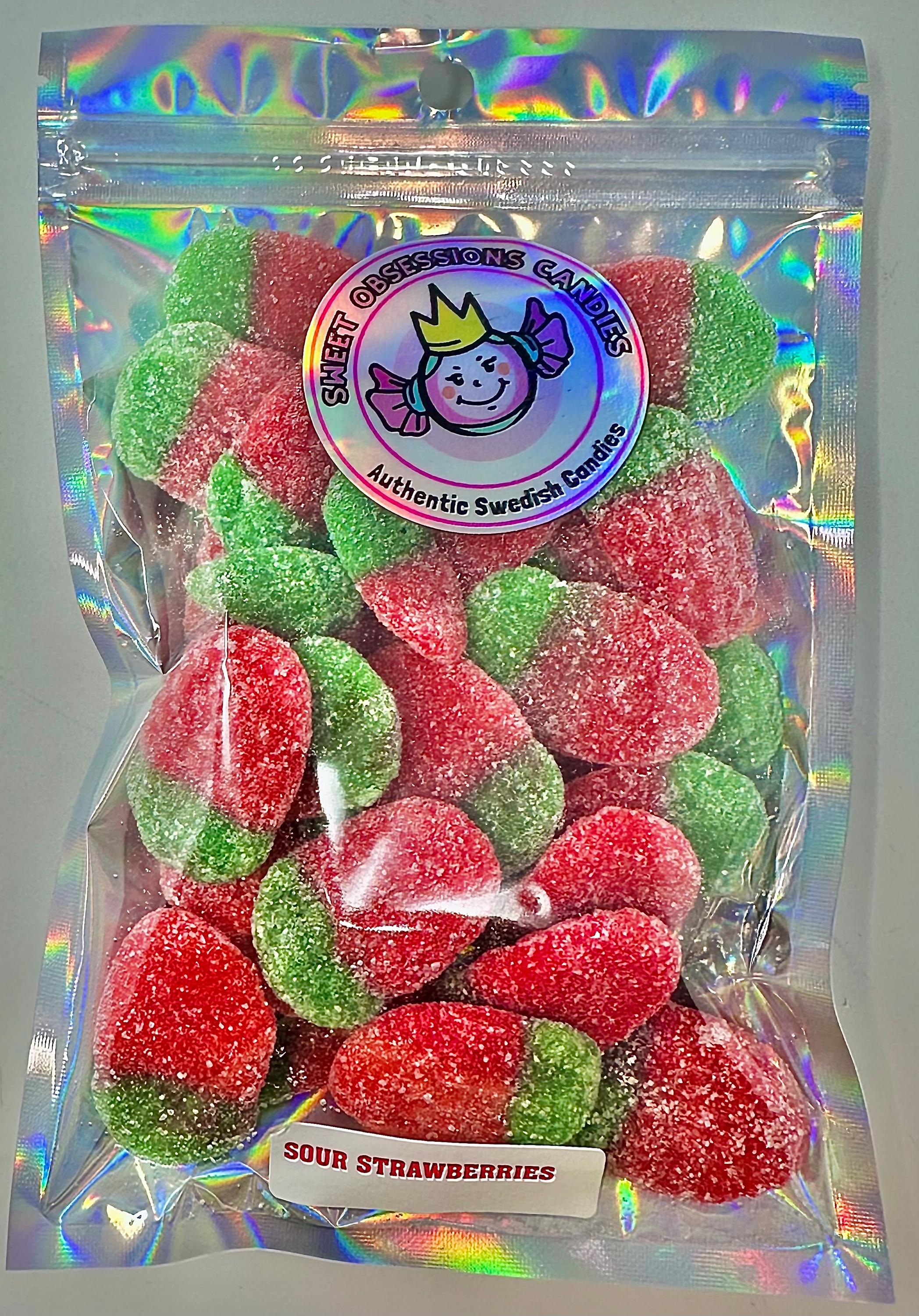 Sour Wild Strawberries, Strawberry Gummy, Swedish Candy, Custom Candy