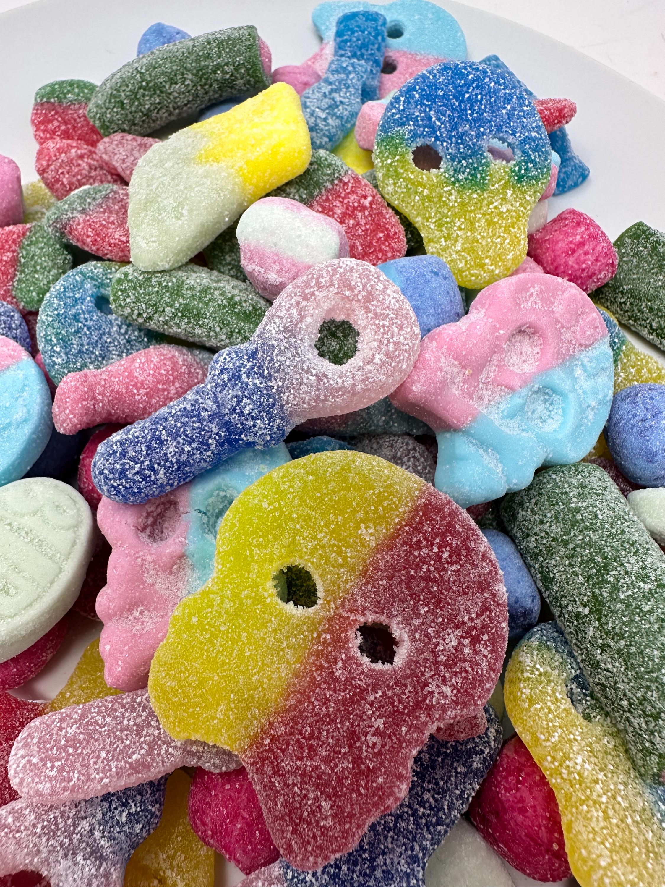 Sweet Obsessions SOUR Mix: Our most popular sour swedish candies, including Bubs and Skullys!