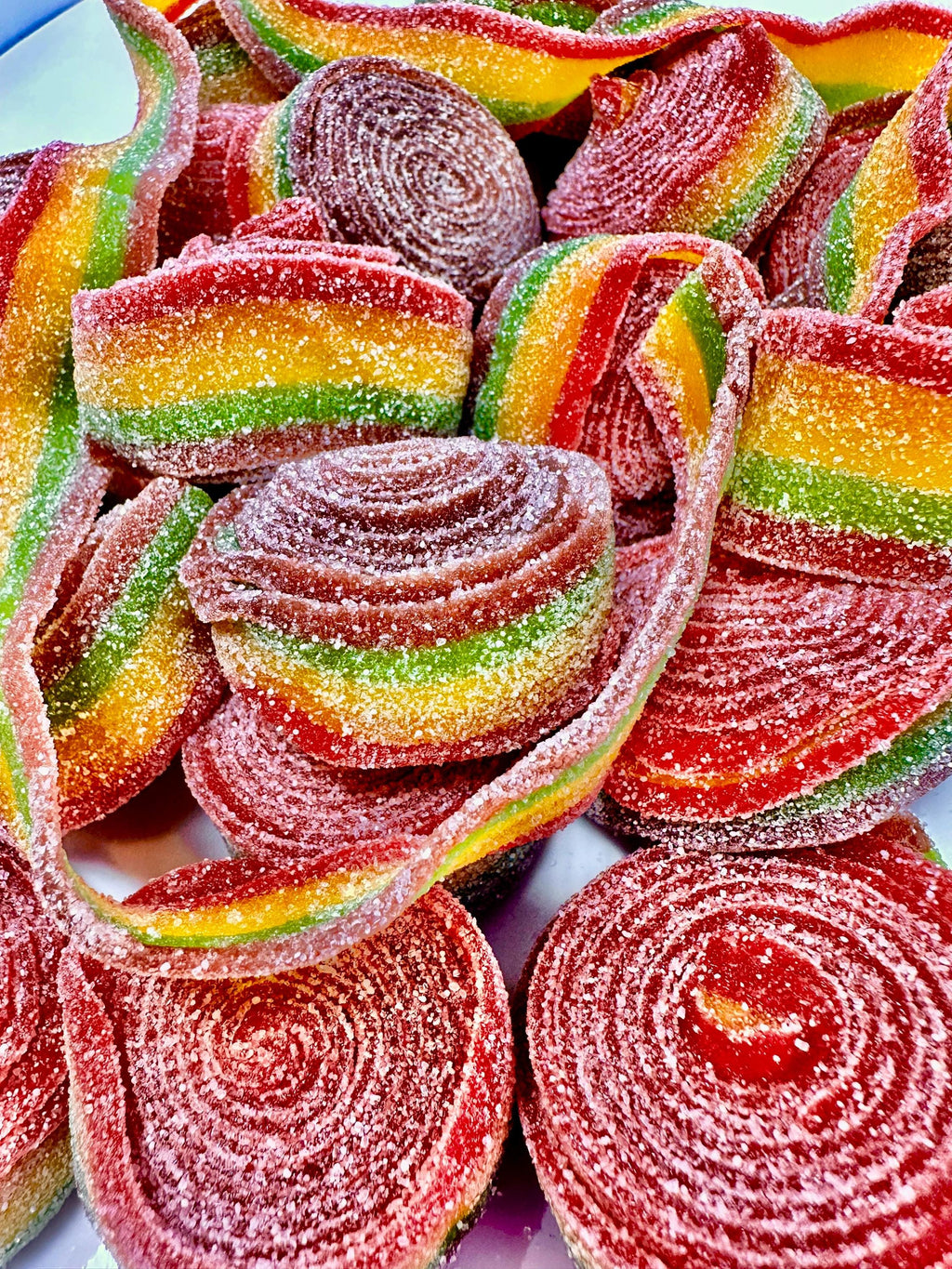 Swedish Sour Gummy Rainbow Rolls: Fruity Candy