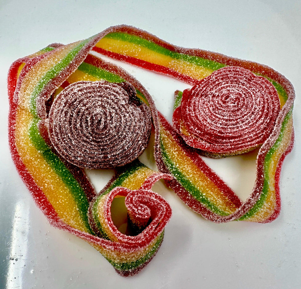 Swedish Sour Gummy Rainbow Rolls: Fruity Candy
