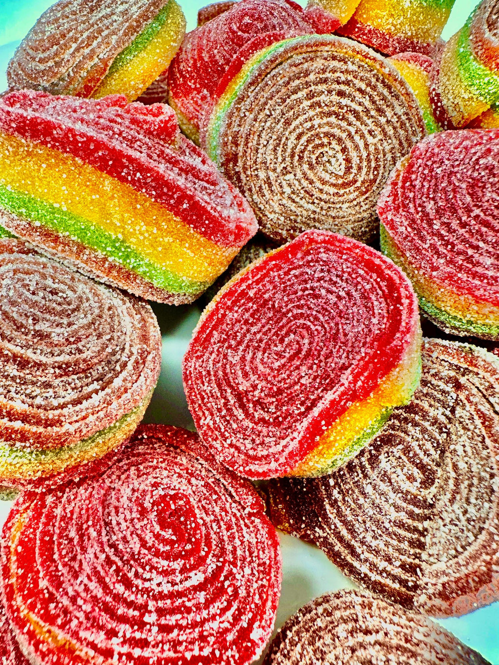 Swedish Sour Gummy Rainbow Rolls: Fruity Candy