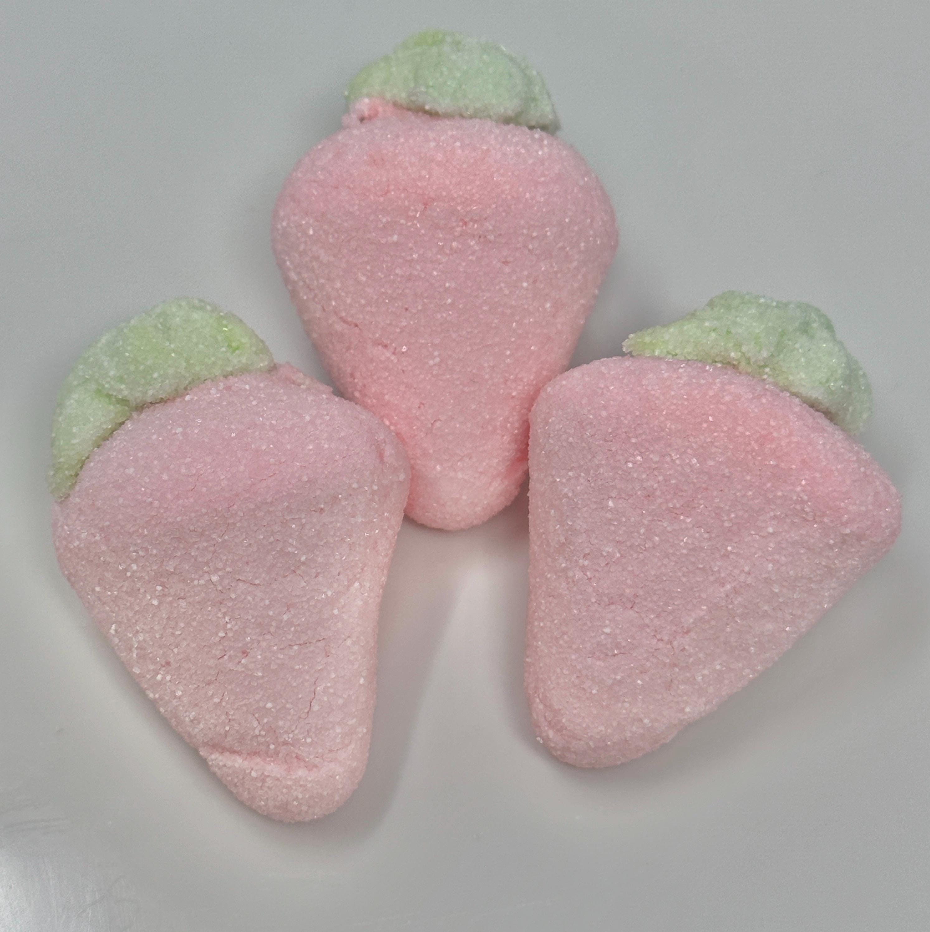 Jumbo Strawberry Marshmallows: Sugar-Coated Candy