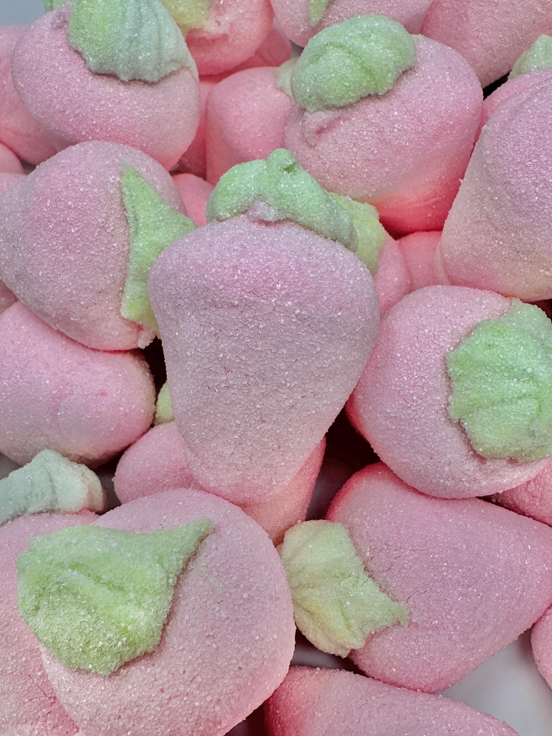 Jumbo Strawberry Marshmallows: Sugar-Coated Candy
