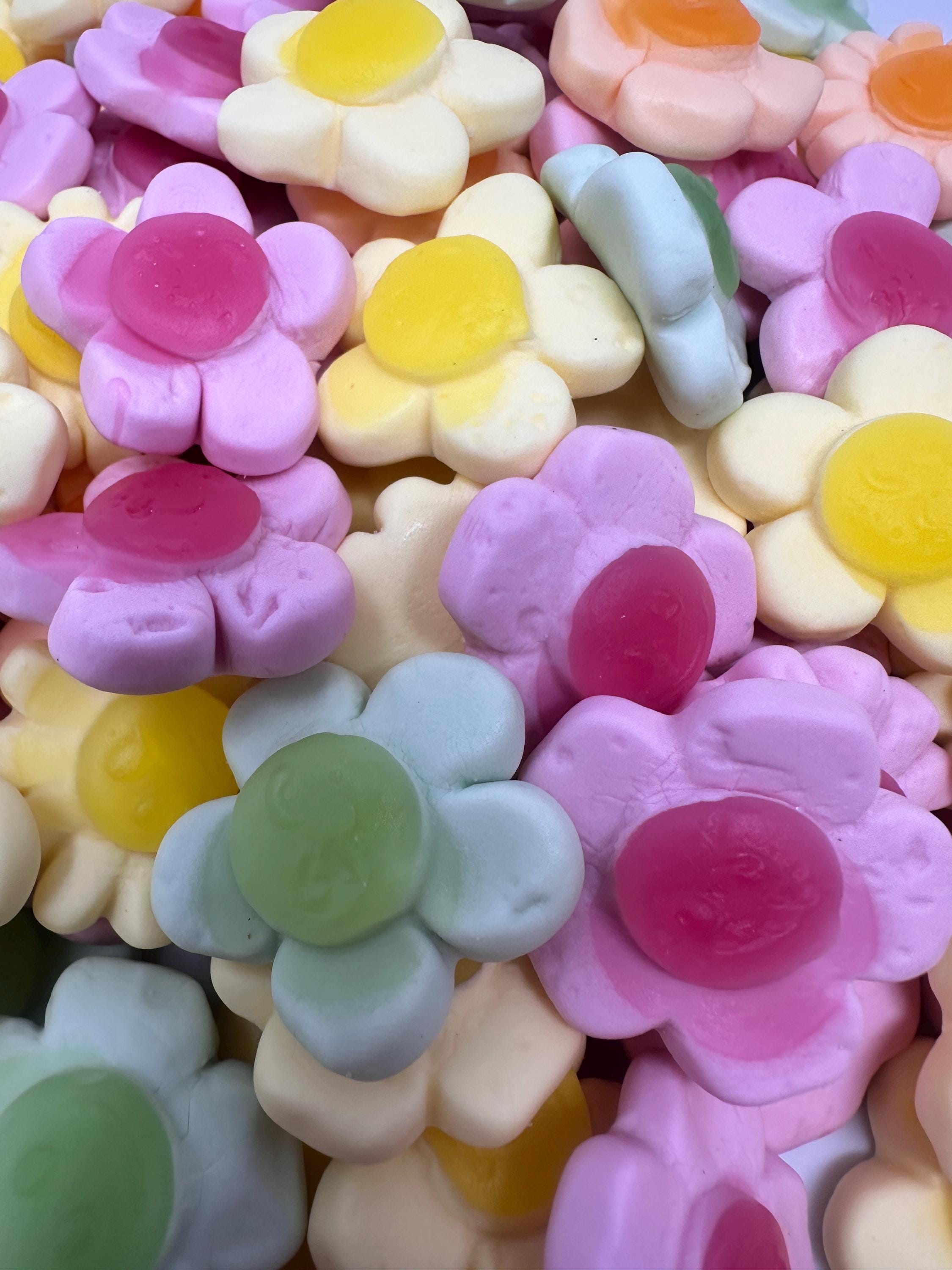 Swedish Fruit Flavored Gummi Flowers: Marshmallow Candy Treats