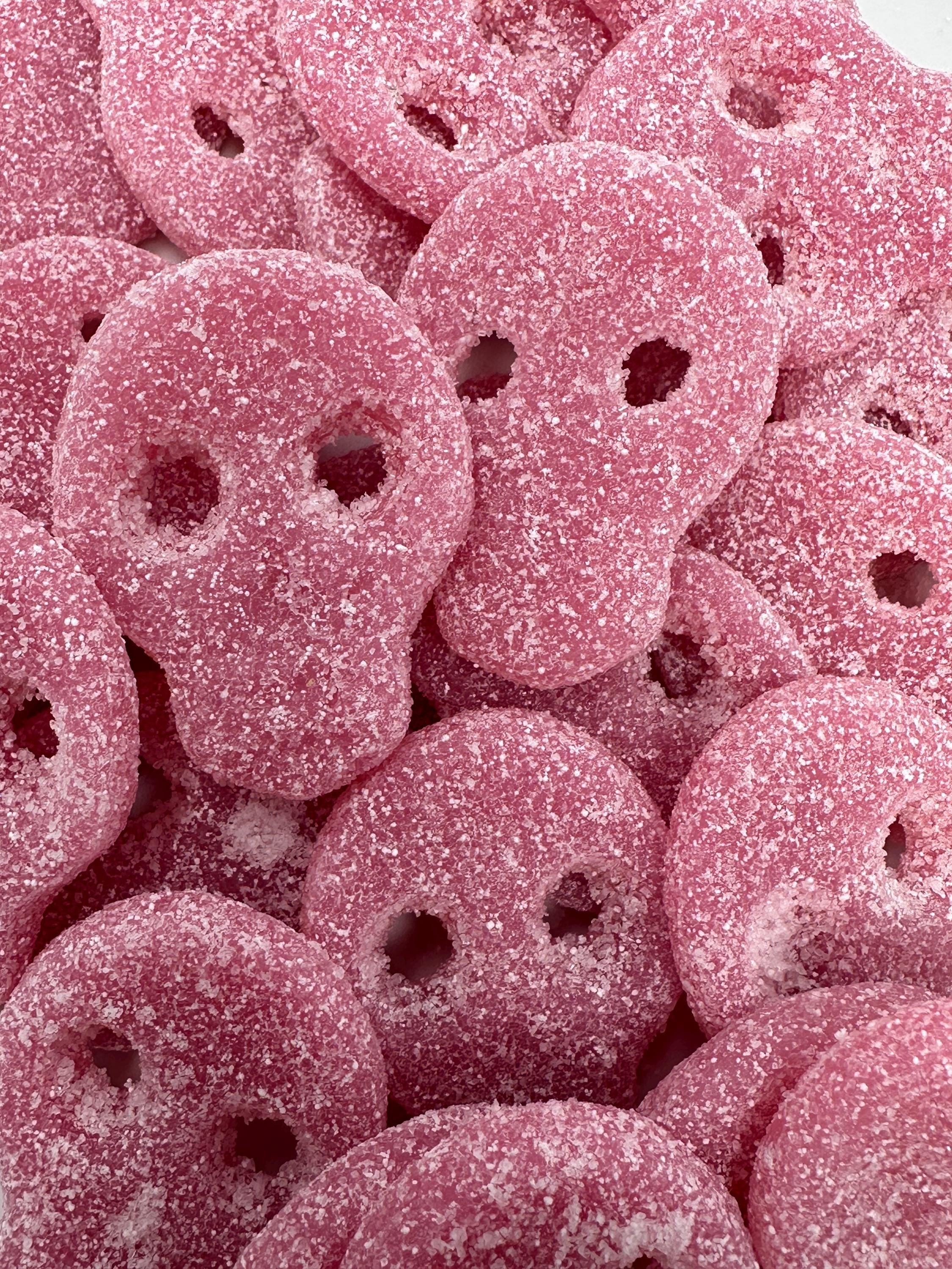 Sour Raspberry Strawberry Skull Gummies: Swedish Candy