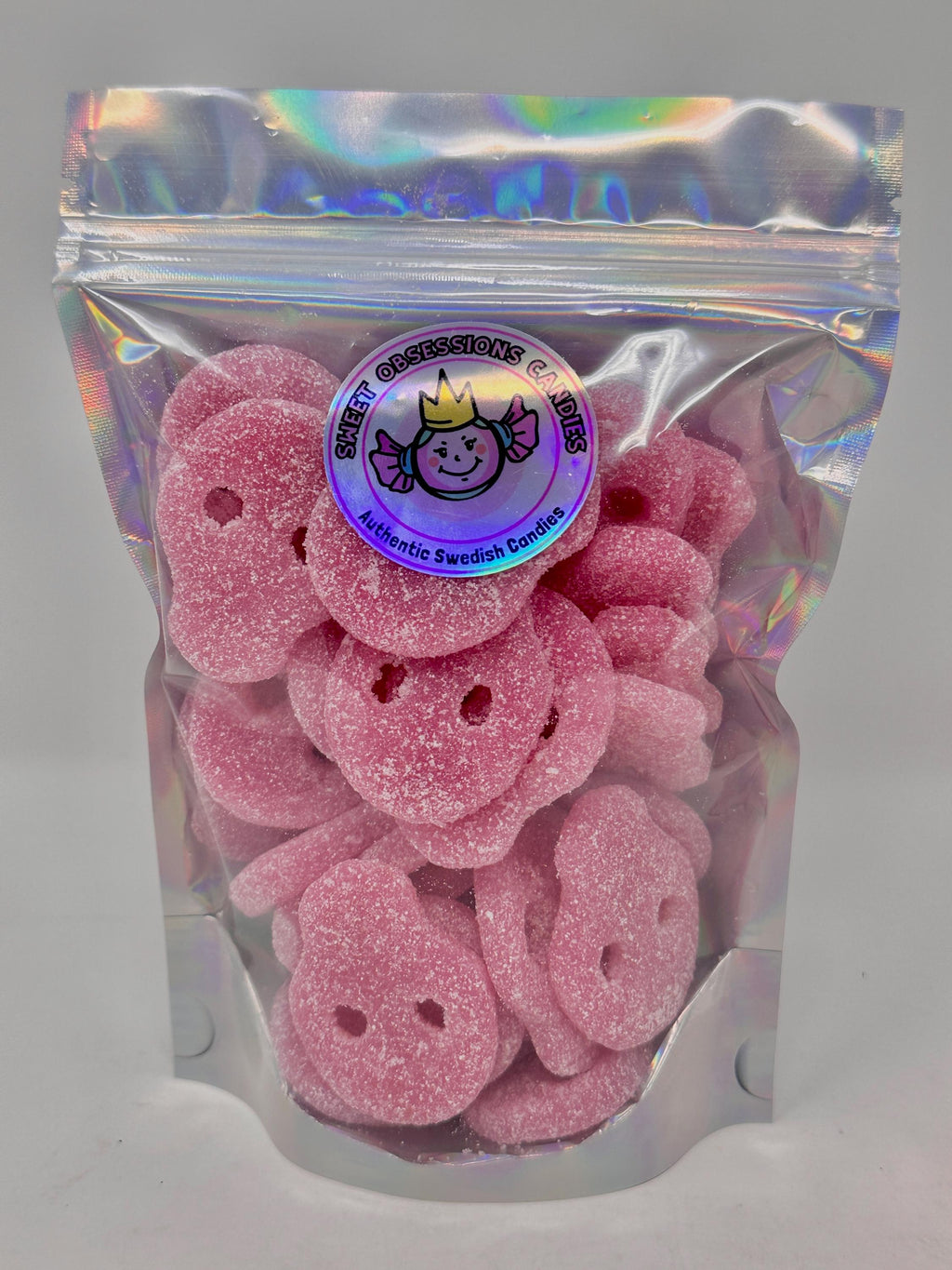 Sour Raspberry Strawberry Skull Gummies: Swedish Candy