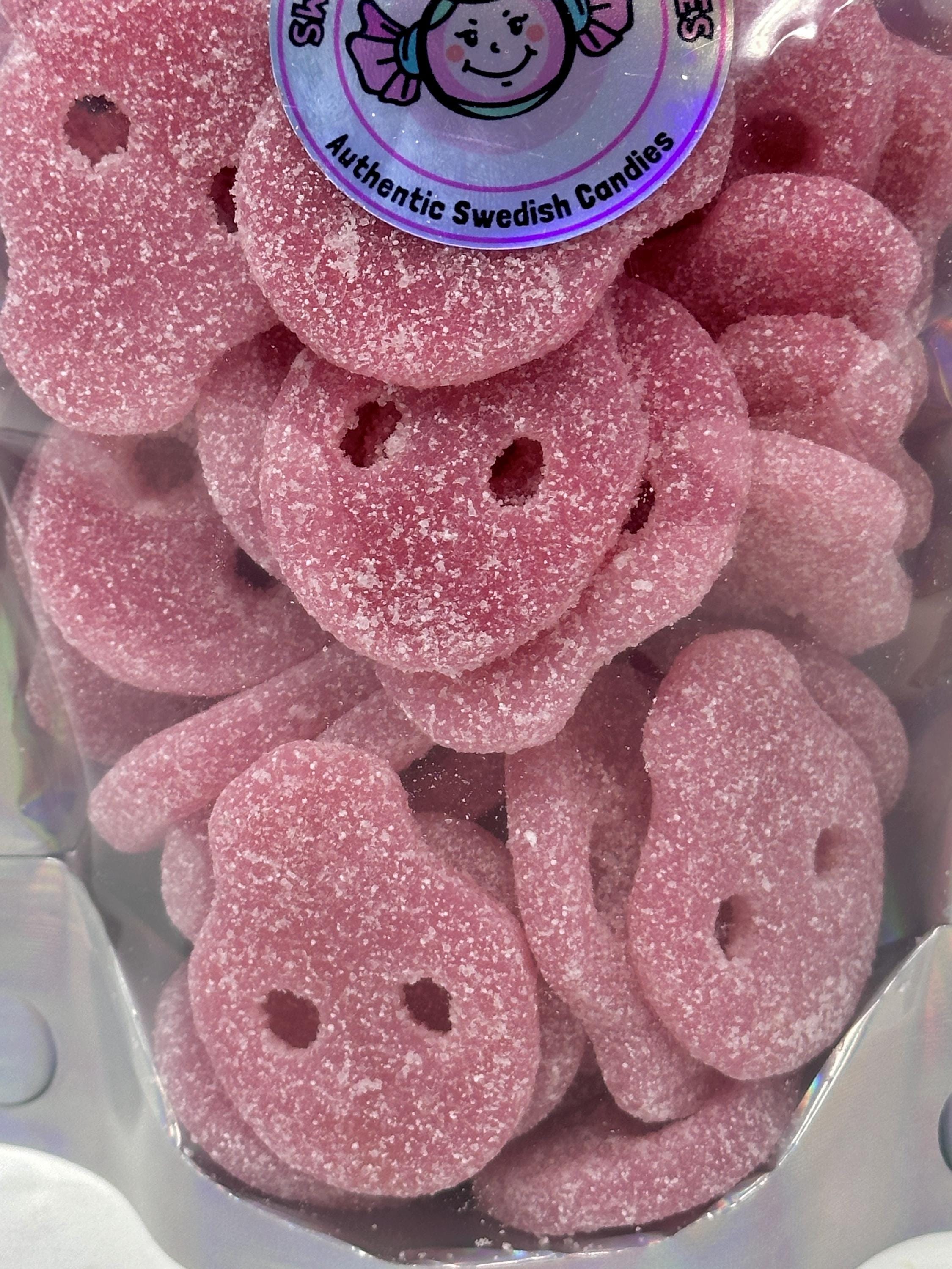 Sour Raspberry Strawberry Skull Gummies: Swedish Candy
