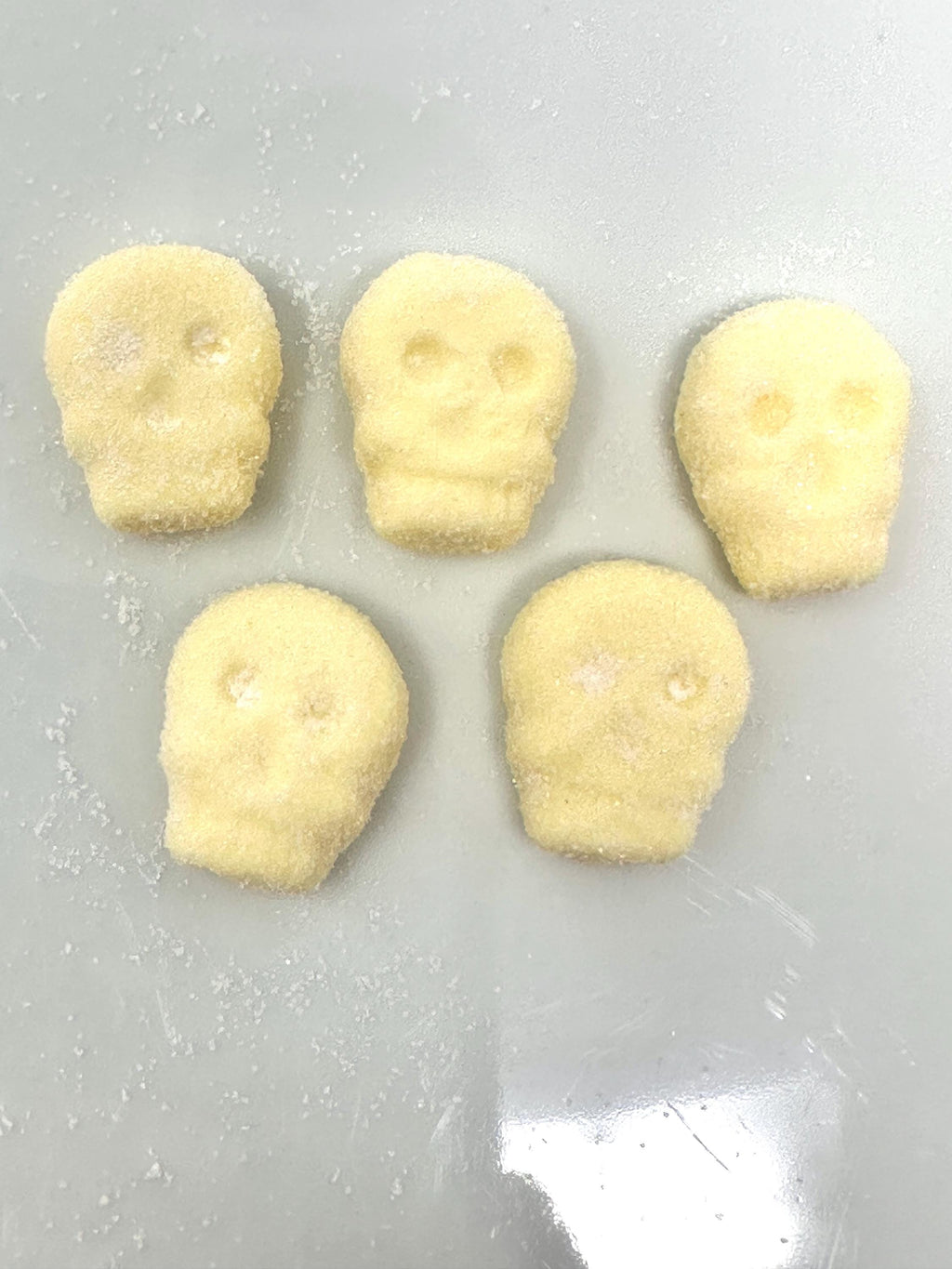 Swedish Sour Tropical Skulls Candy - Fizzy Foam Skummis, Mini Skulls