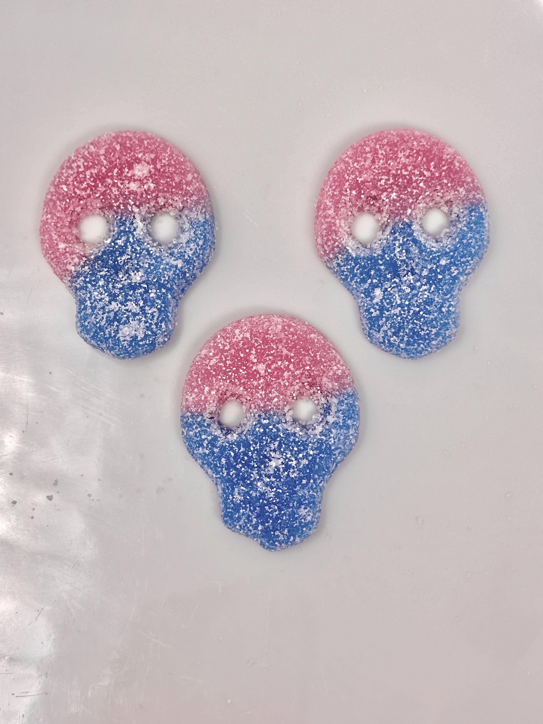 Fizzy Bubblegum Skulls: Swedish Sour Gummy Candy