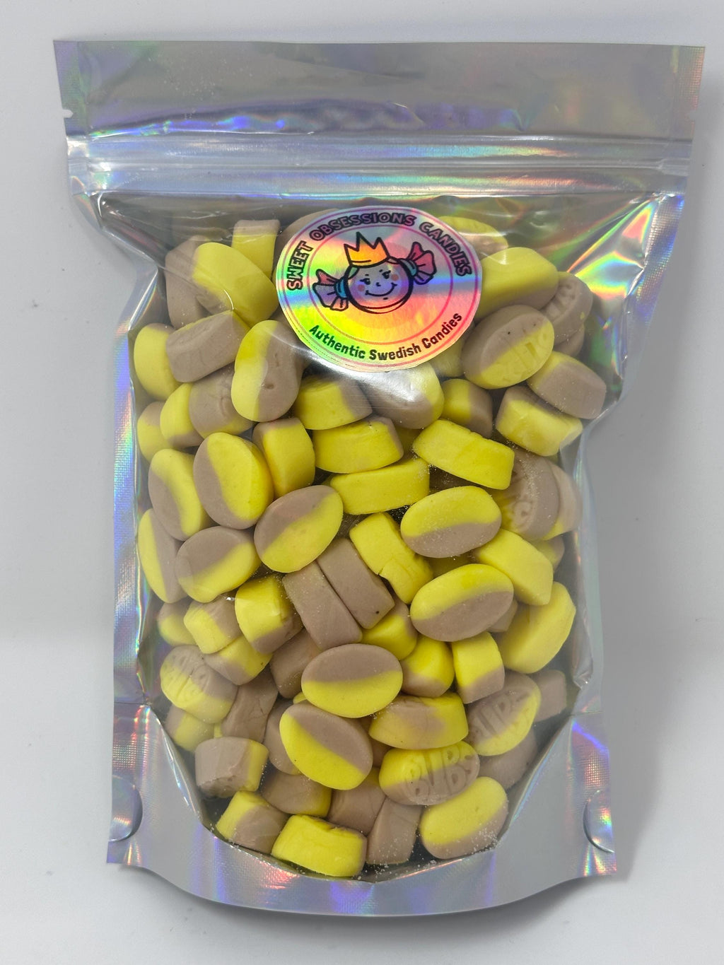 Bubs Mini Banana Toffee Oval Swedish Candy Vegan Gummy Candy