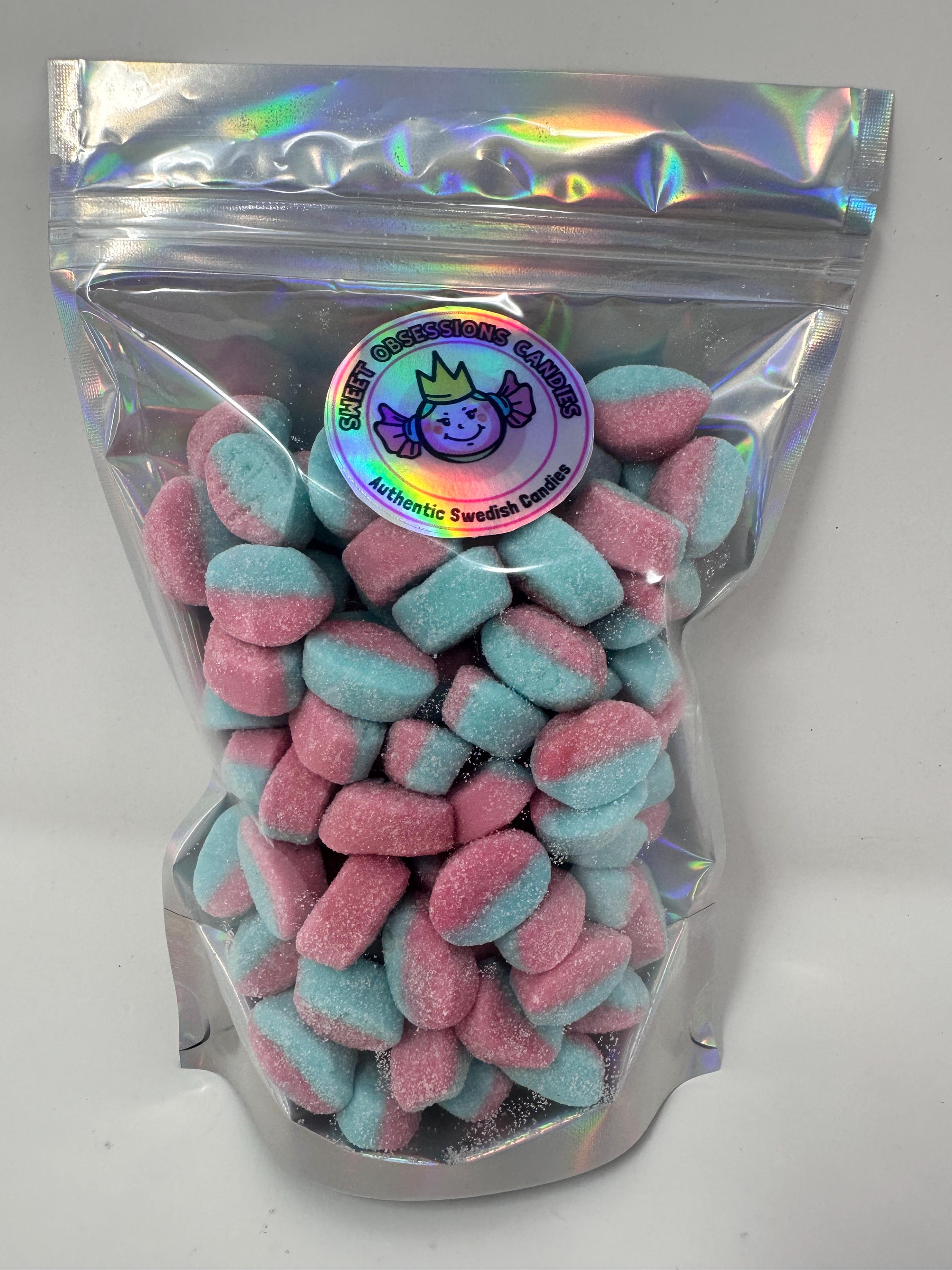 Bubs Mini Raspberry Blueberry Oval Swedish Candy Vegan Gummy Candy