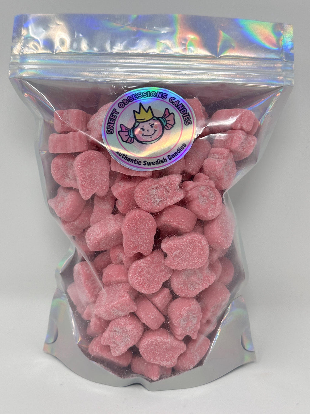 Bubs Mini Sour Raspberry Skulls Swedish Candy Vegan Gummy Candy