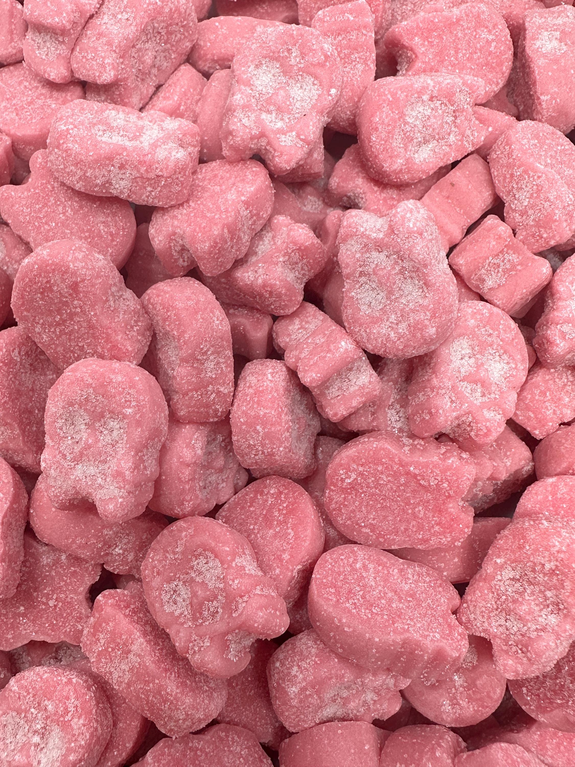 Bubs Mini Sour Raspberry Skulls Swedish Candy Vegan Gummy Candy