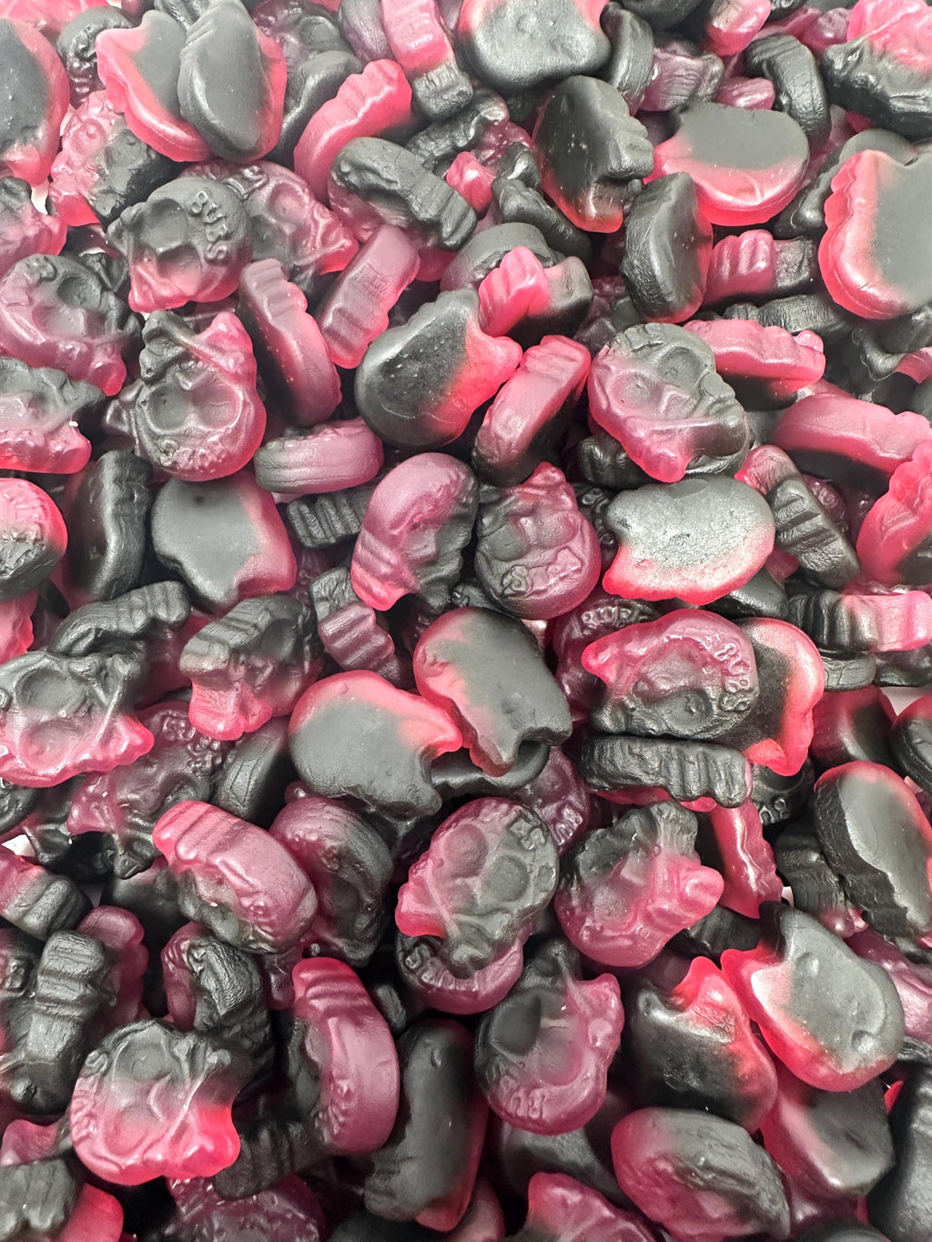 Bubs Mini Skulls Raspberry Licorice Swedish Candy Vegan Gummy Candy