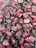 Bubs Mini Skulls Raspberry Licorice Swedish Candy Vegan Gummy Candy