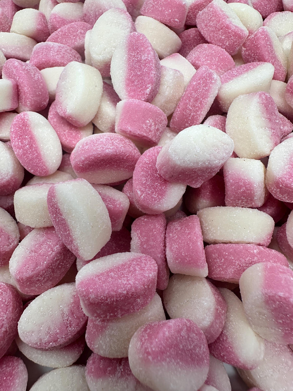 Bubs Mini Strawberry Vanilla Sour Ovals Swedish Candy Vegan Gummy Candy