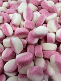 Bubs Mini Strawberry Vanilla Sour Ovals Swedish Candy Vegan Gummy Candy