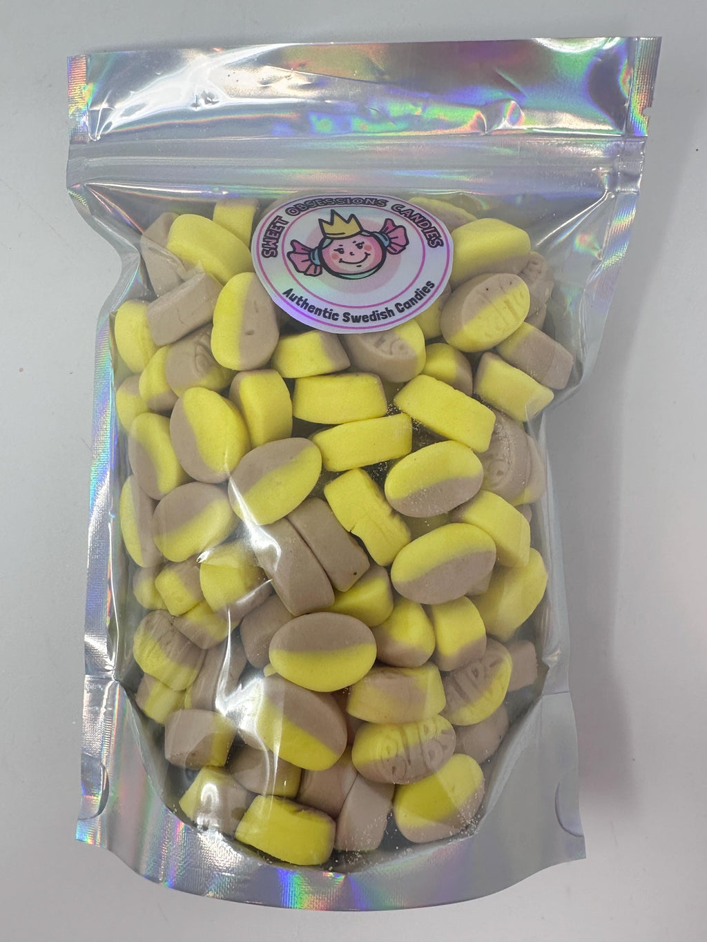 Bubs Mini Banana Toffee Oval Swedish Candy Vegan Gummy Candy