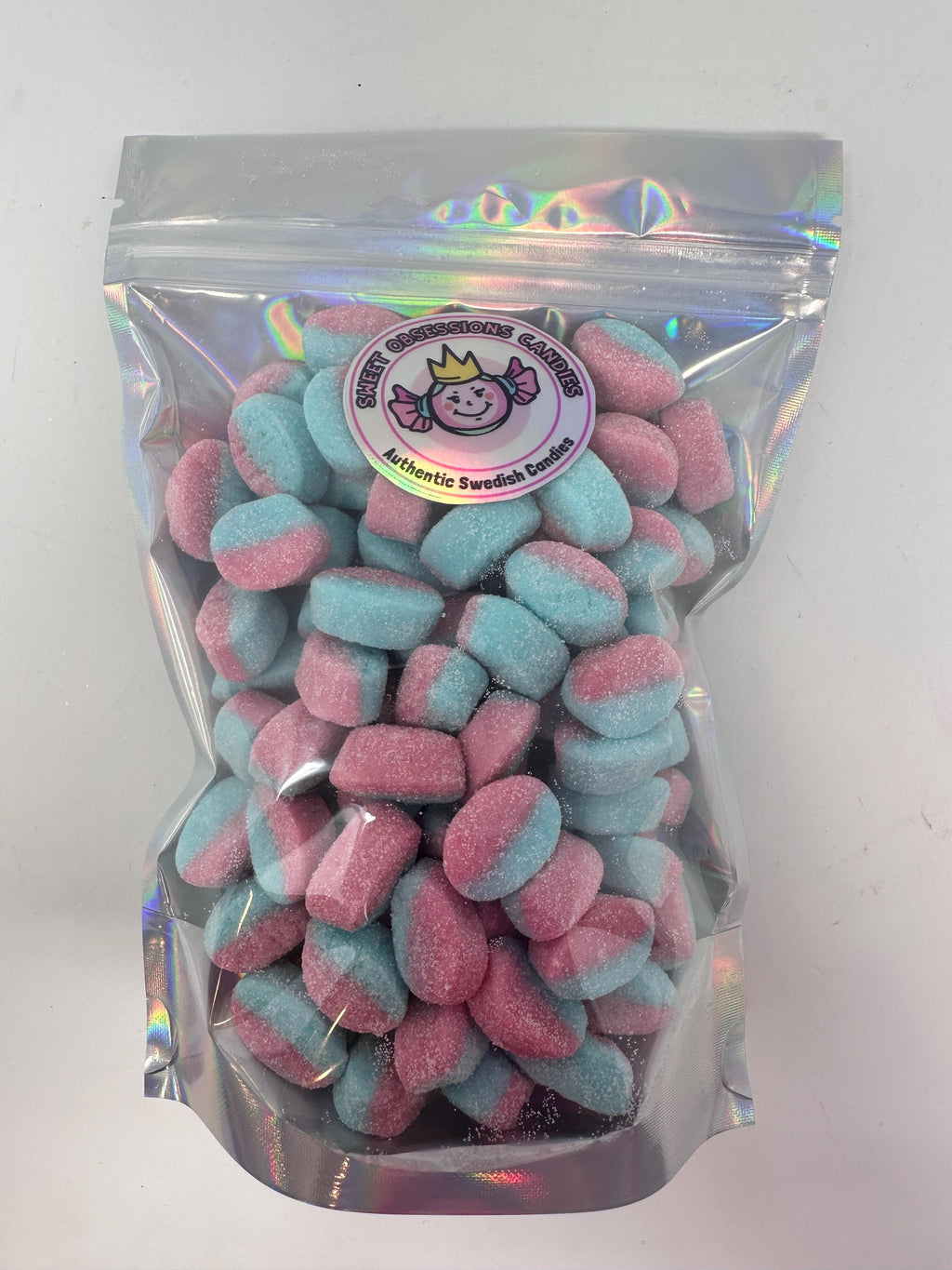 Bubs Mini Raspberry Blueberry Oval Swedish Candy Vegan Gummy Candy