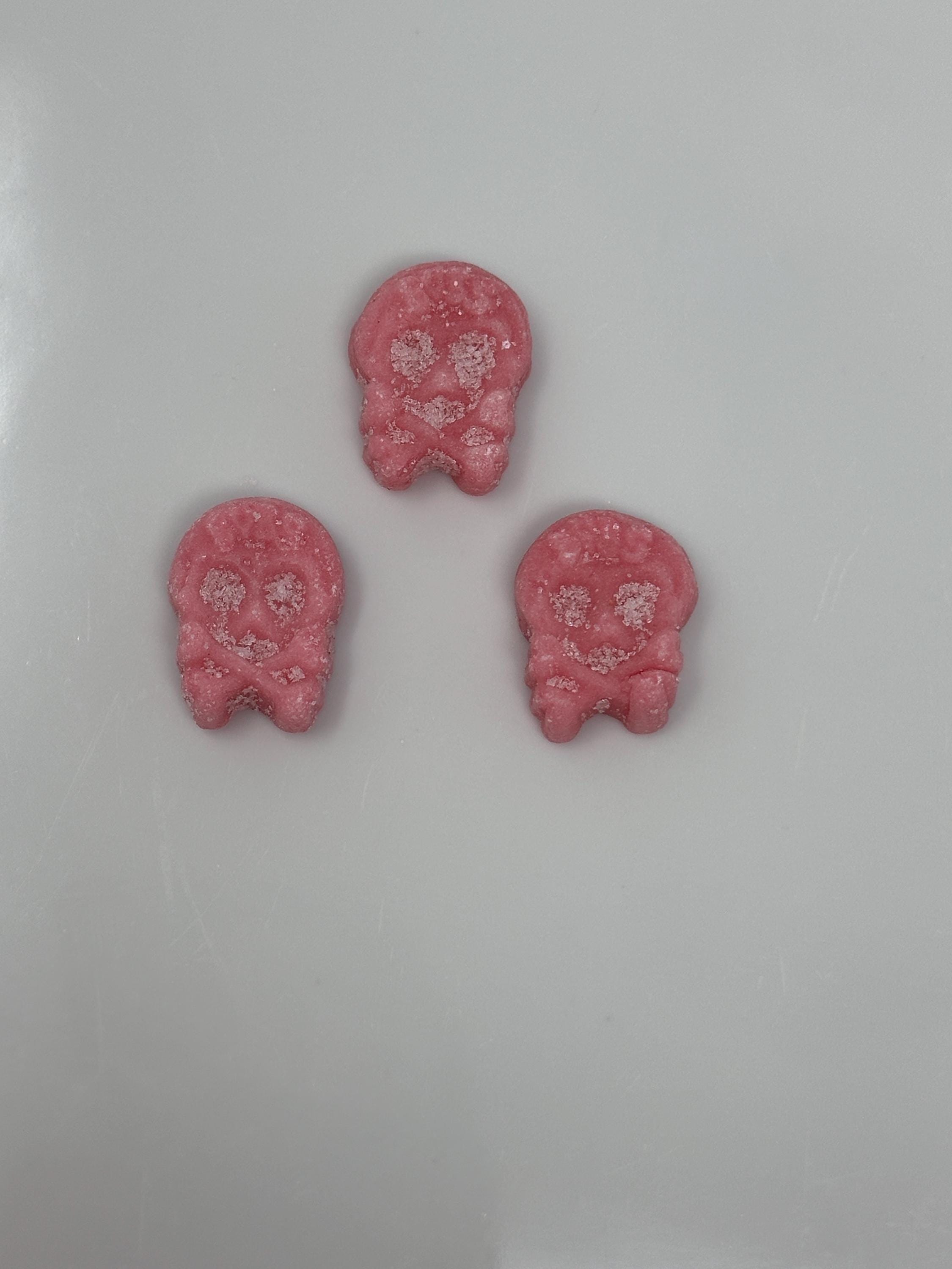Bubs Mini Sour Raspberry Skulls Swedish Candy Vegan Gummy Candy