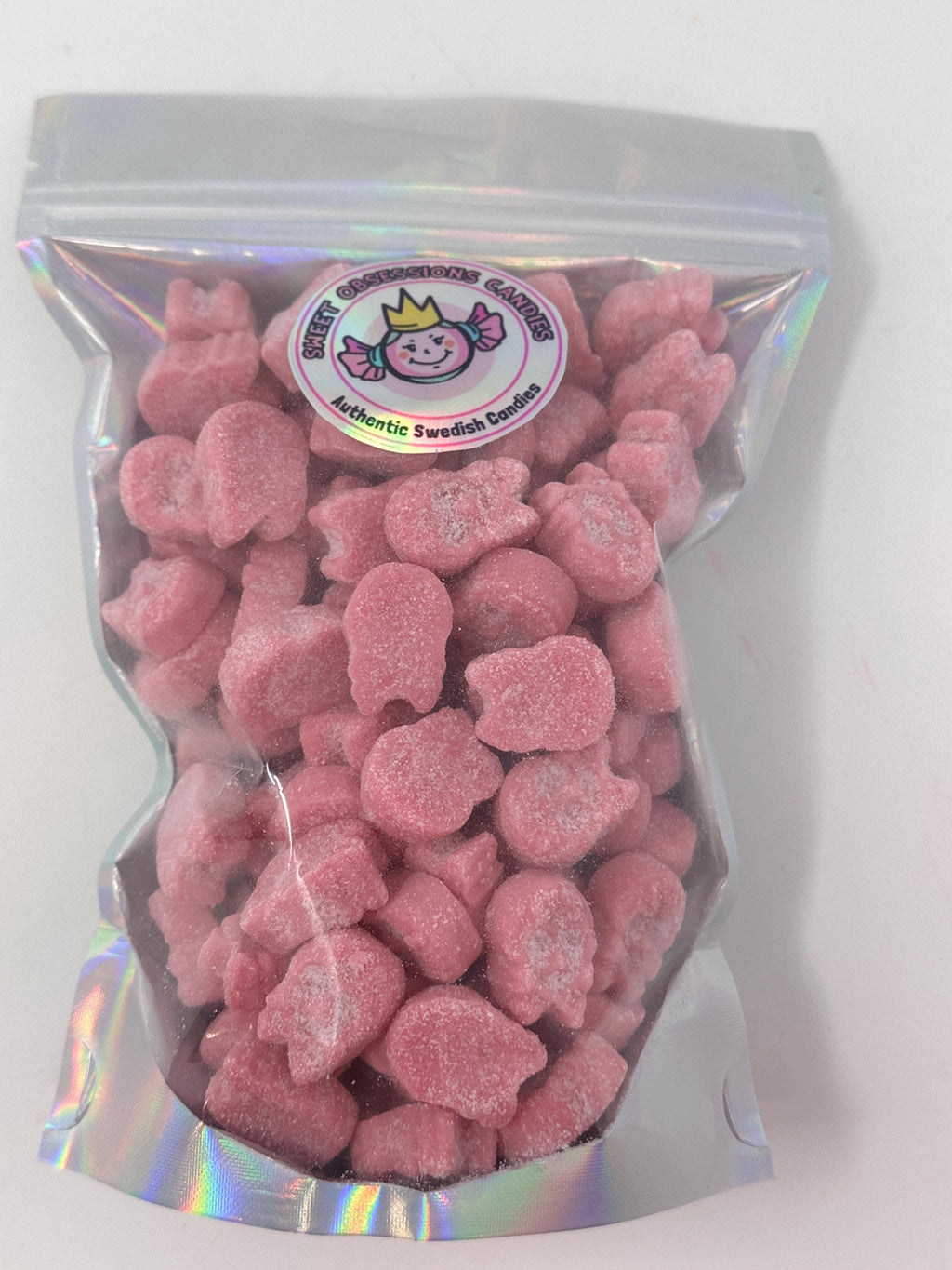 Bubs Mini Sour Raspberry Skulls Swedish Candy Vegan Gummy Candy