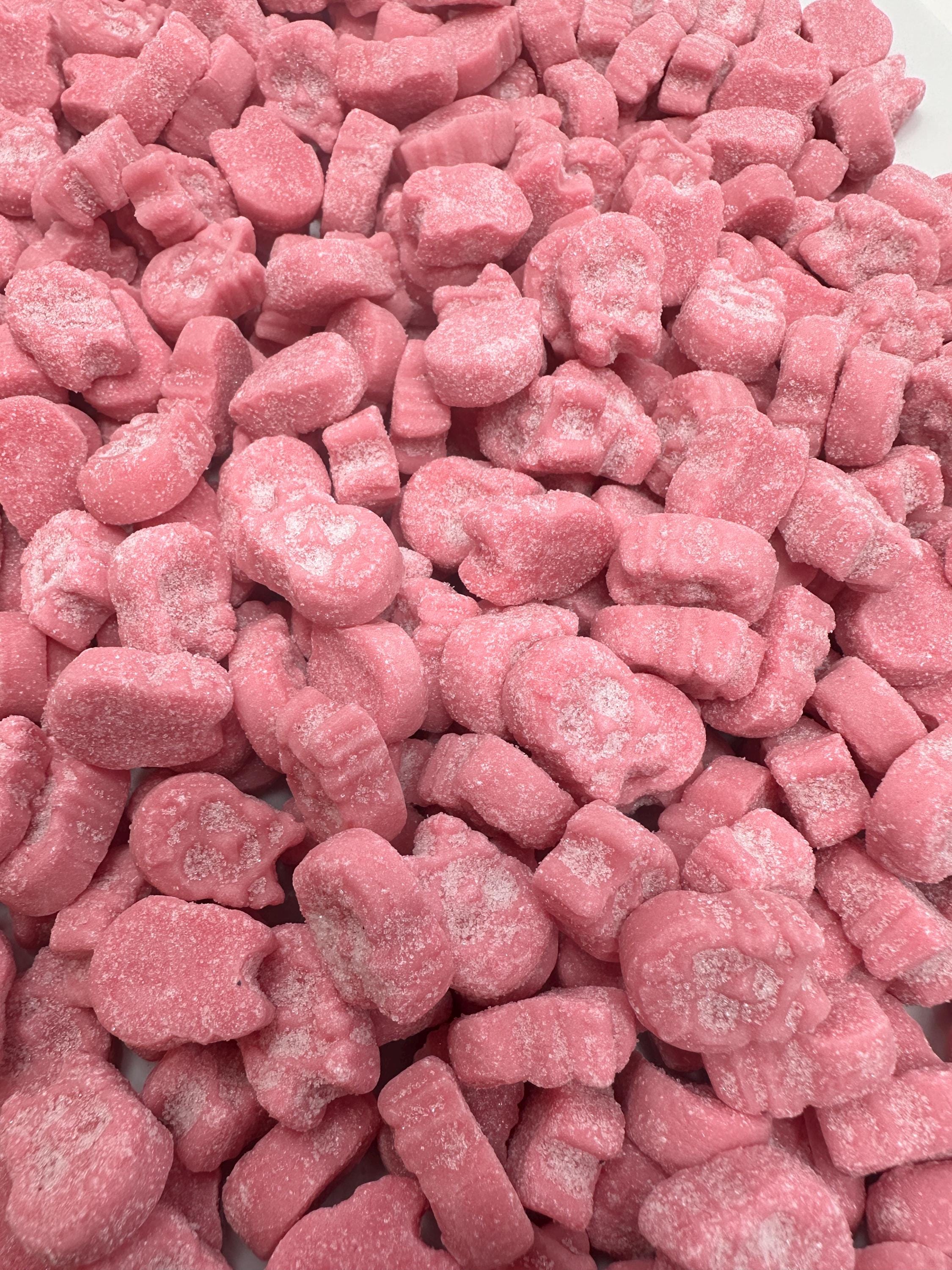 Bubs Mini Sour Raspberry Skulls Swedish Candy Vegan Gummy Candy