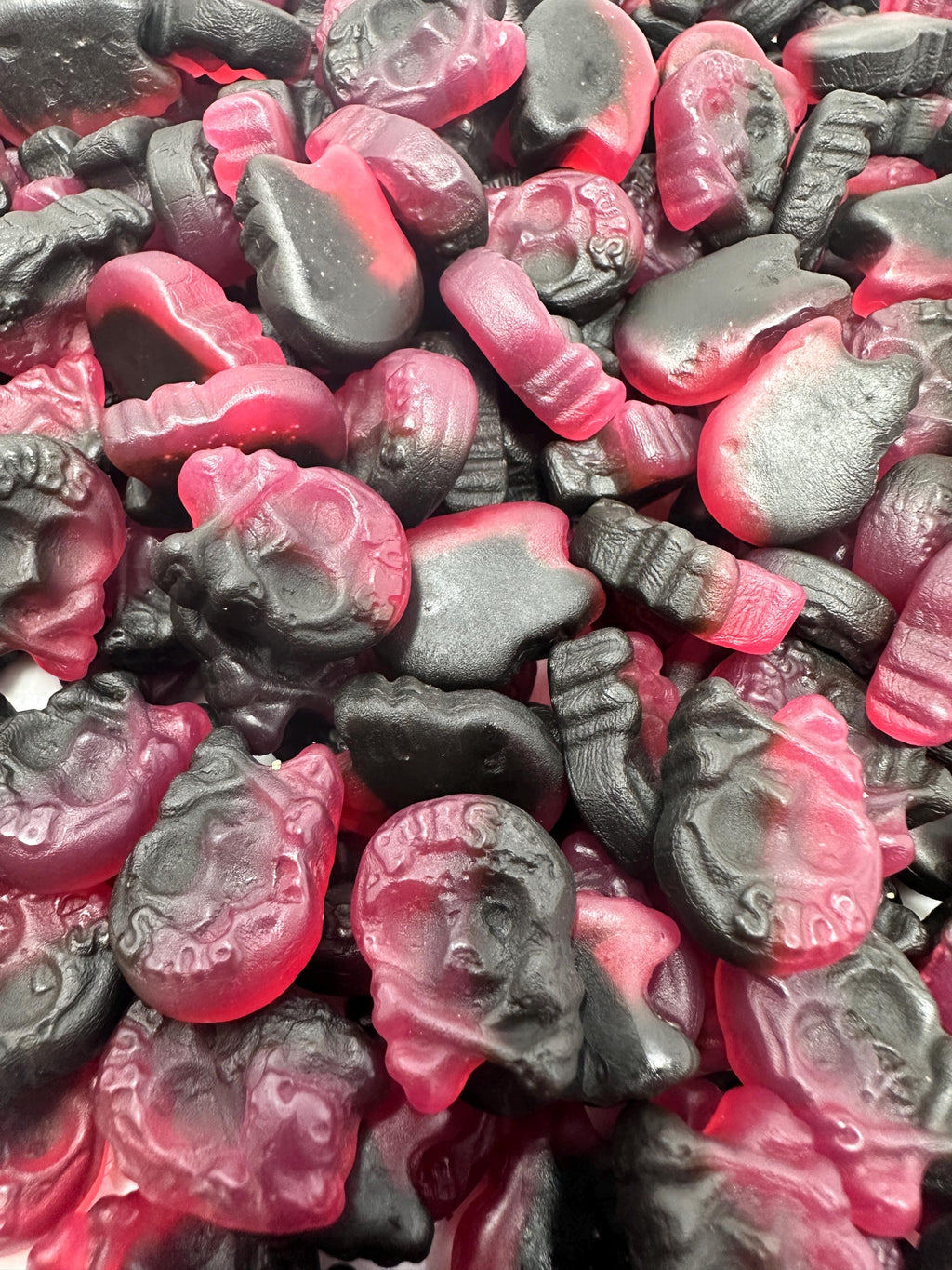 Bubs Mini Skulls Raspberry Licorice Swedish Candy Vegan Gummy Candy