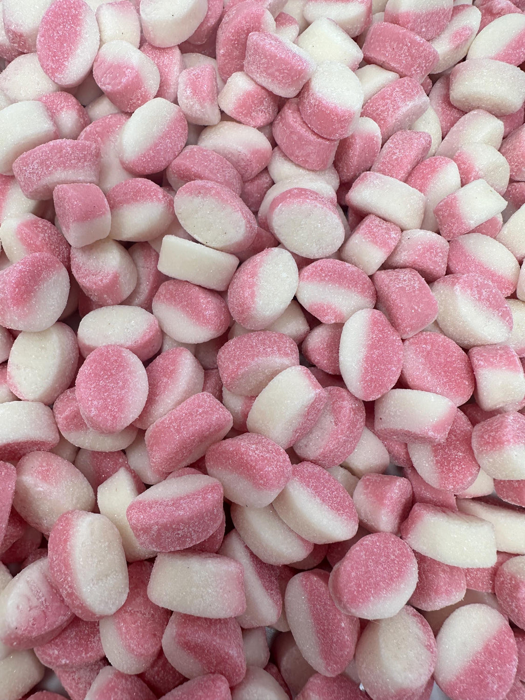 Bubs Mini Strawberry Vanilla Sour Ovals Swedish Candy Vegan Gummy Candy