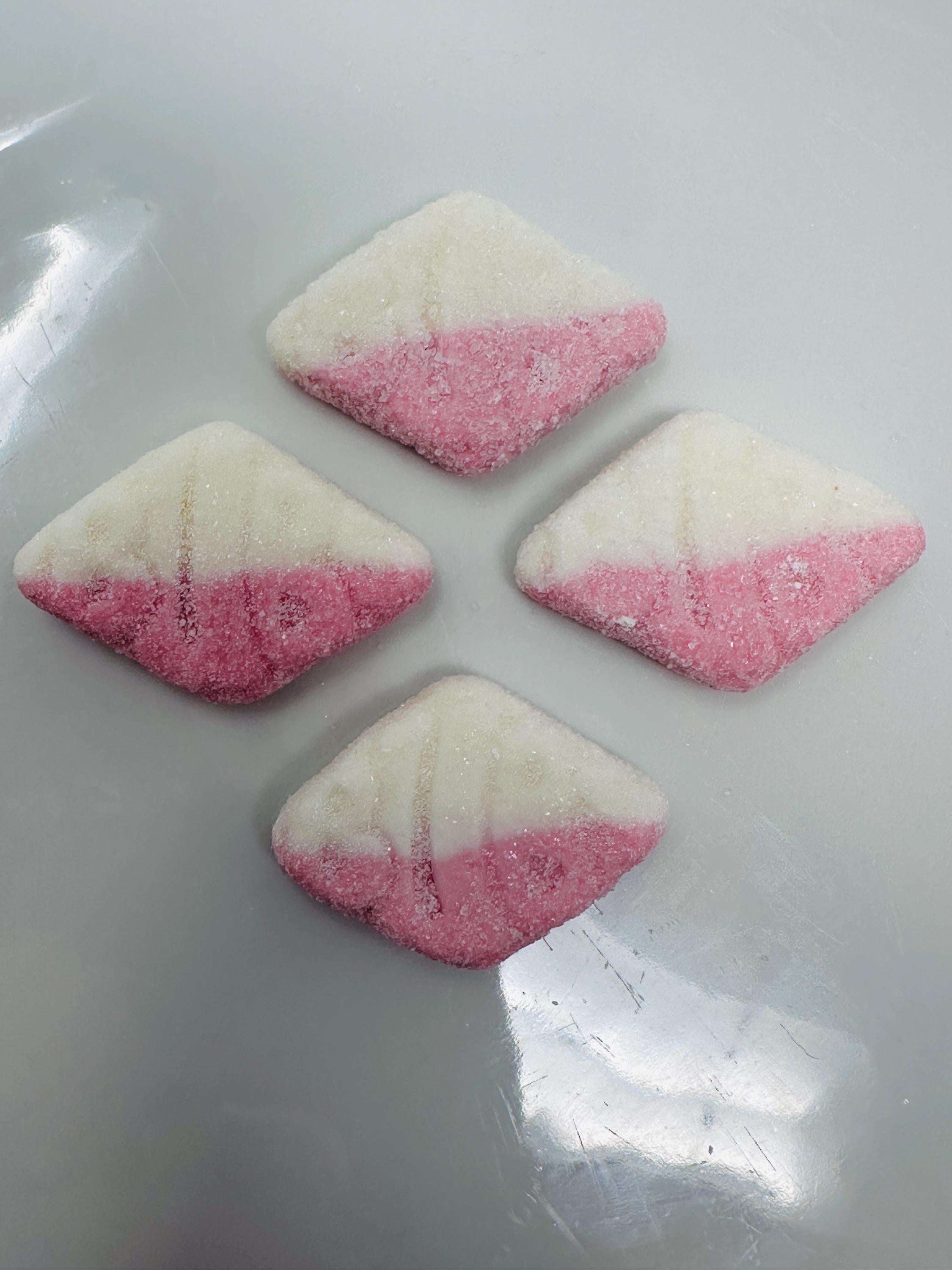 Bubs Strawberry Vanilla Sour Diamonds,  Swedish Candy – Fluffy Foam Perfection