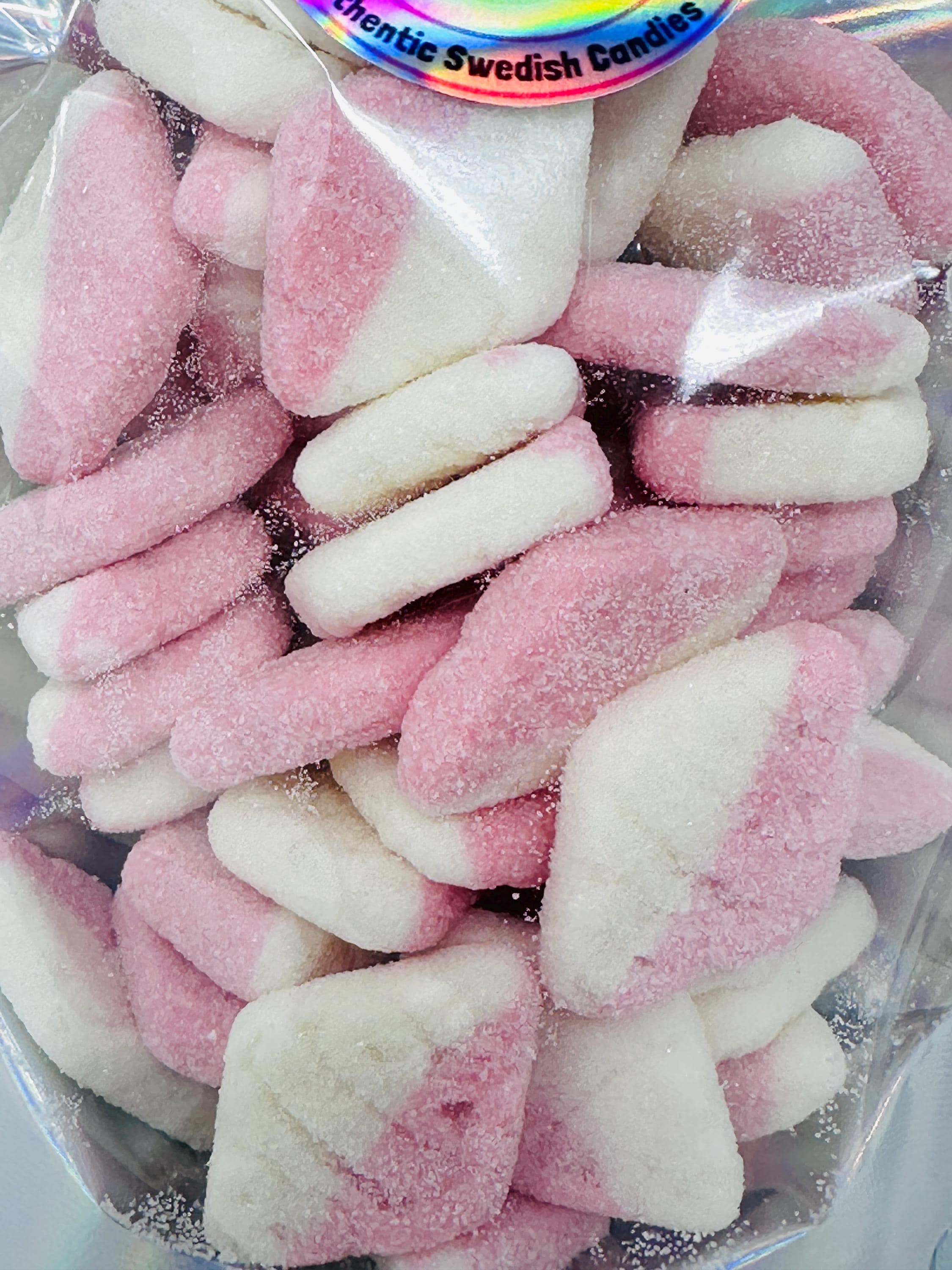 Bubs Strawberry Vanilla Sour Diamonds,  Swedish Candy – Fluffy Foam Perfection