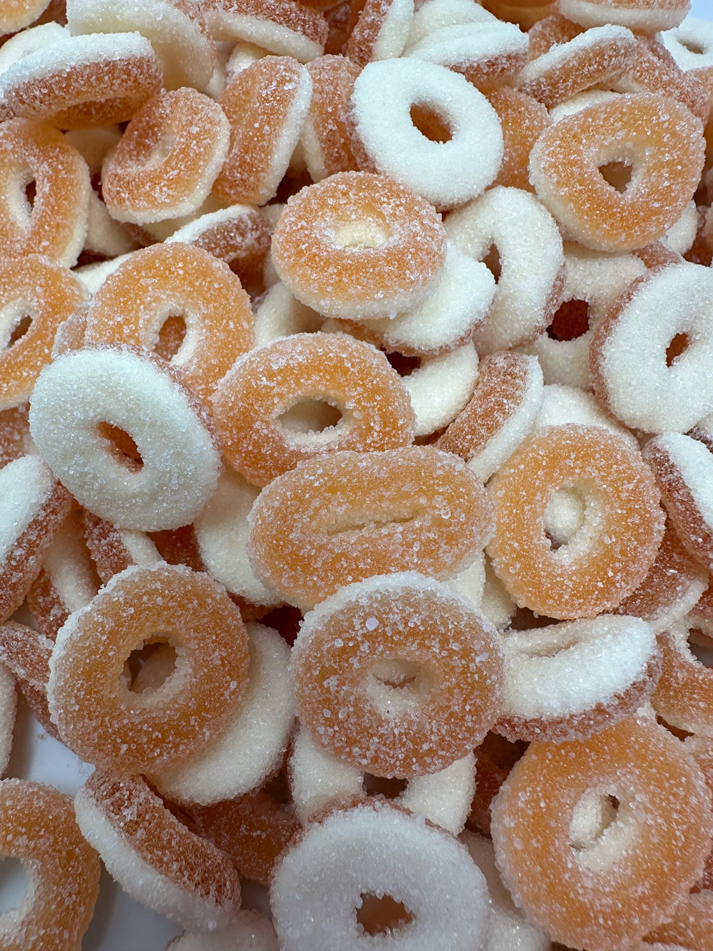 Sugar-Free Swedish Peach Rings | Imported Gummy Candy | Gluten-Free | Sweet Obsessions Candies