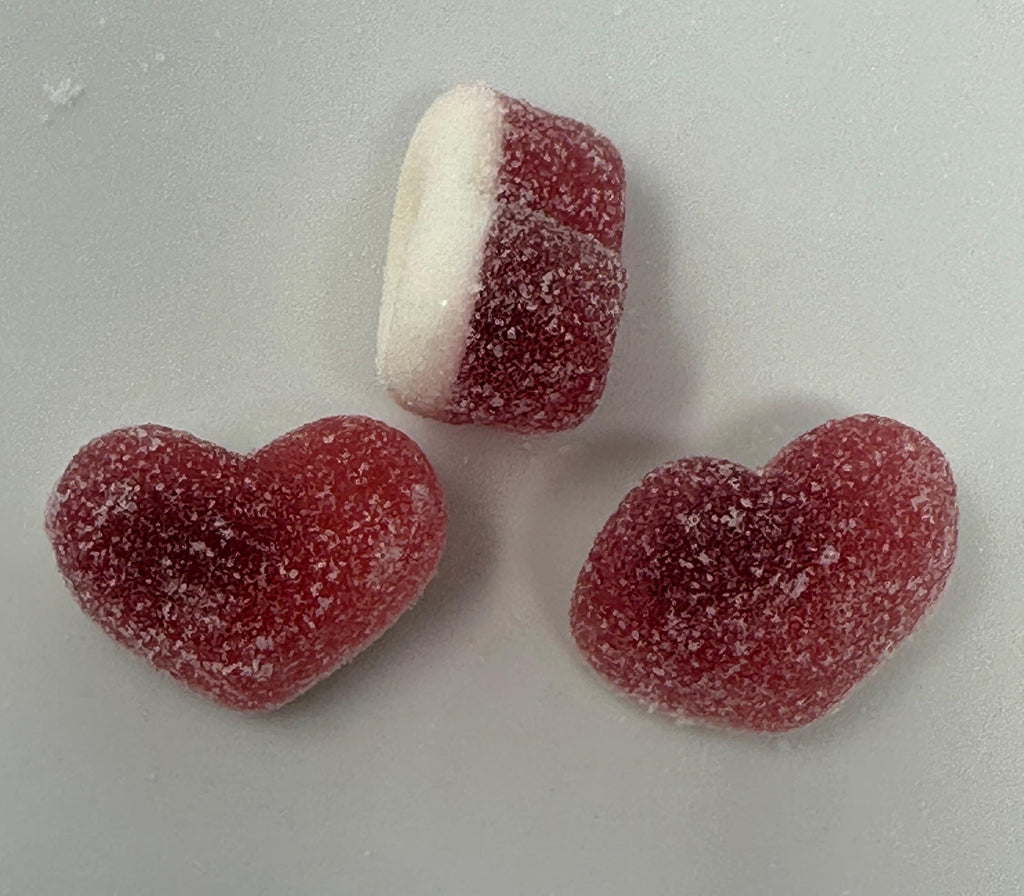 Swedish Sour Filled Strawberry Hearts | Sweet & Sour Jelly-Filled Gummy Candy