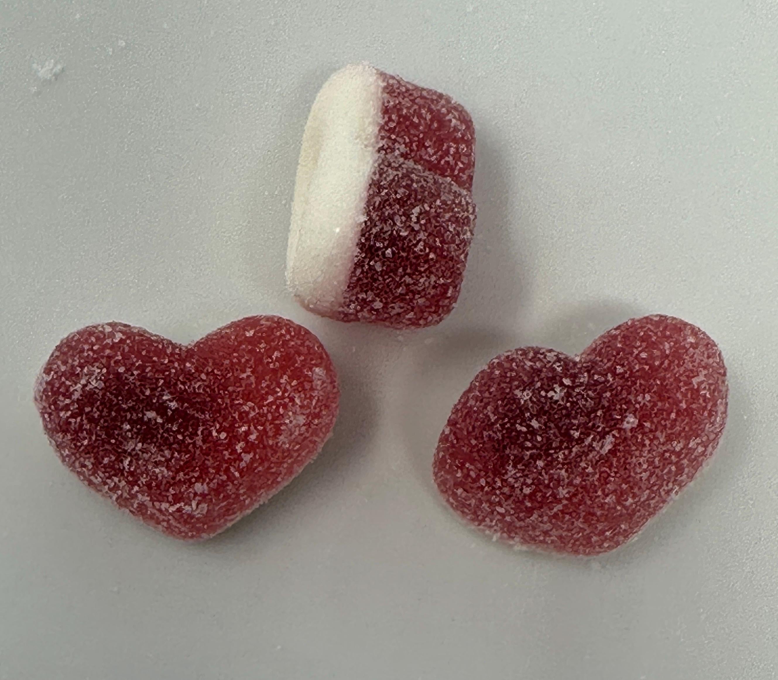 Swedish Sour Filled Strawberry Hearts | Sweet & Sour Jelly-Filled Gummy Candy