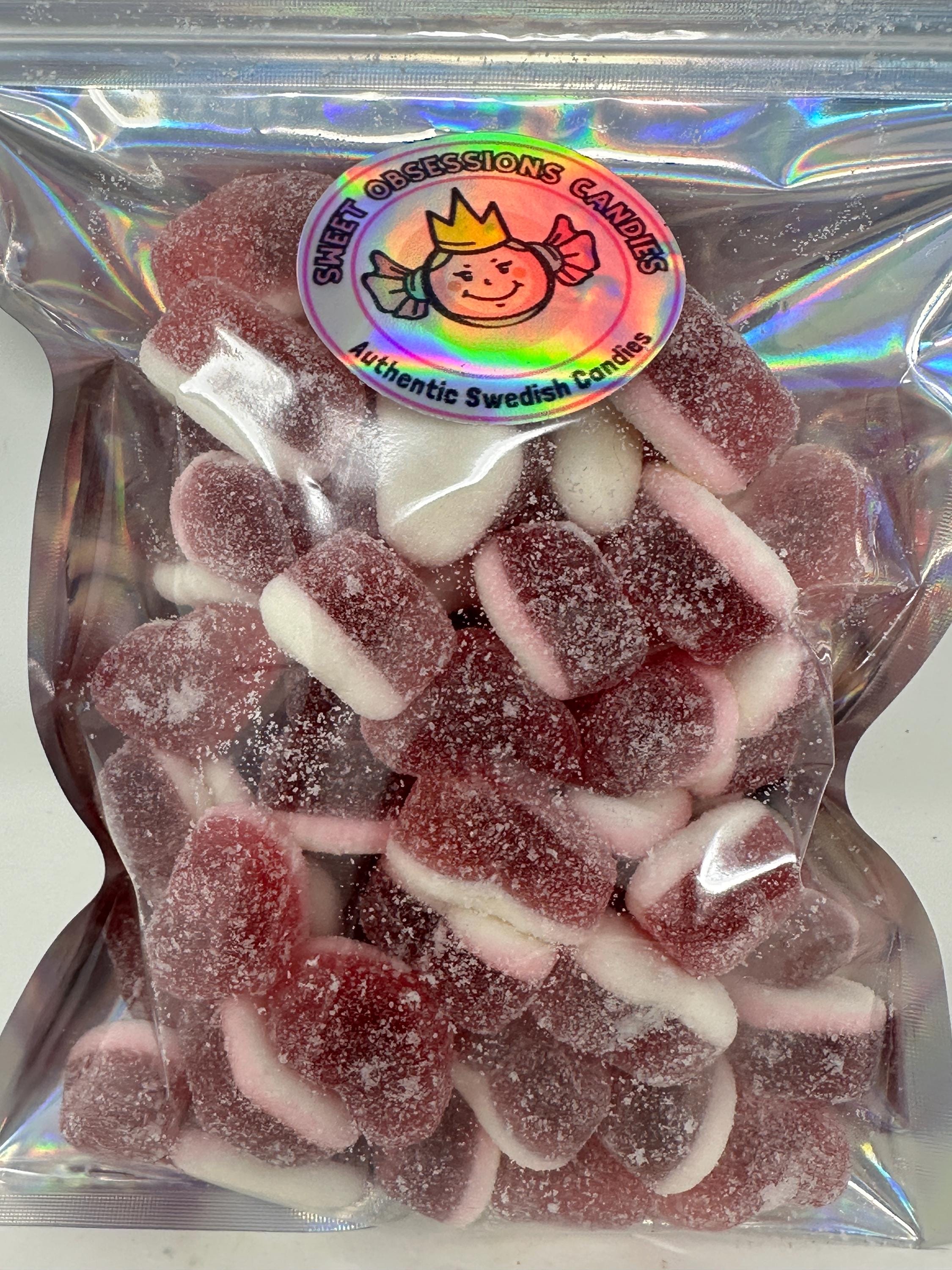 Swedish Sour Filled Strawberry Hearts | Sweet & Sour Jelly-Filled Gummy Candy