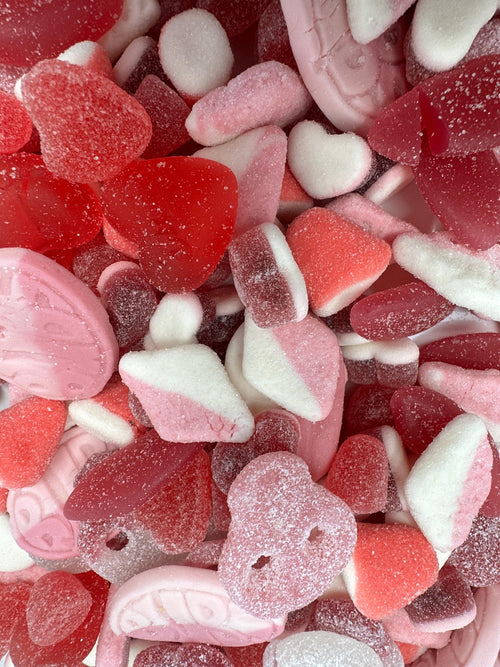 Berry Love Swedish Candy Mix – Raspberry, Strawberry Gummies, Sour Skulls, Hearts
