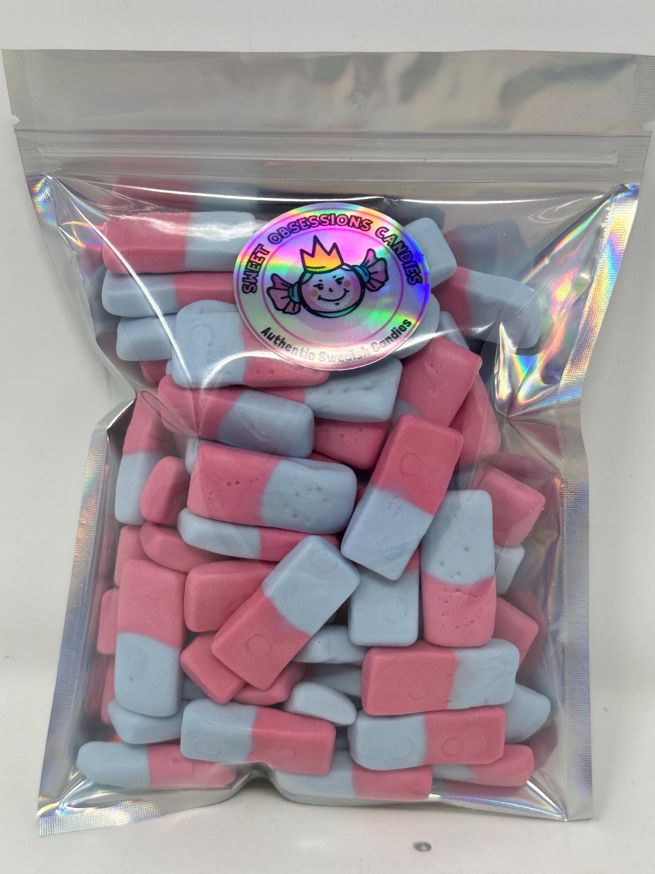 Swedish Bubblegum Bliss Pillows – Soft Chewy Two-Tone Candy Treats
