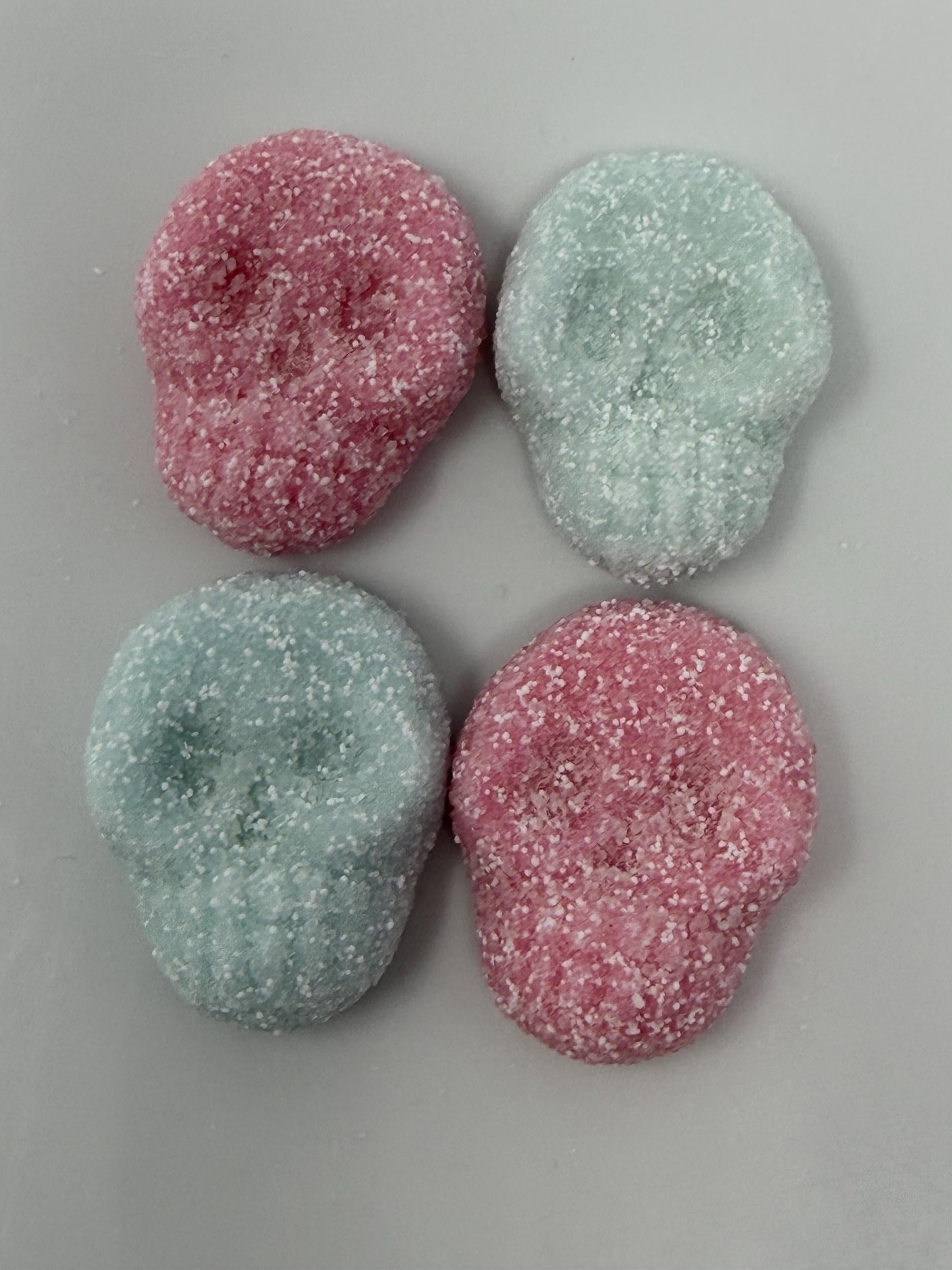 Swedish Sour Bubblegum Skull Gummies – Vegan Foam Candy – Swedish Pick & Mix Treat