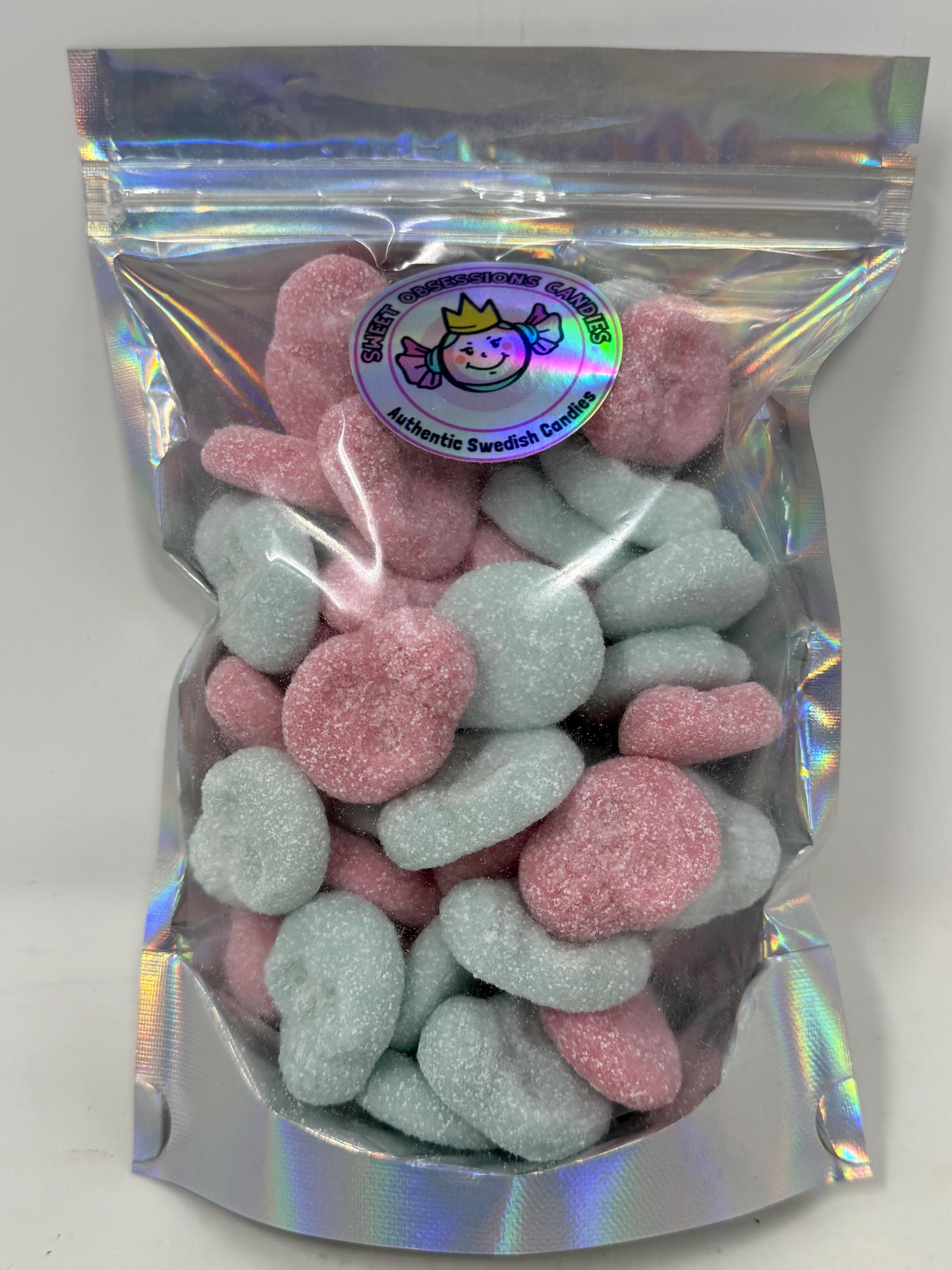 Swedish Sour Bubblegum Skull Gummies – Vegan Foam Candy – Swedish Pick & Mix Treat